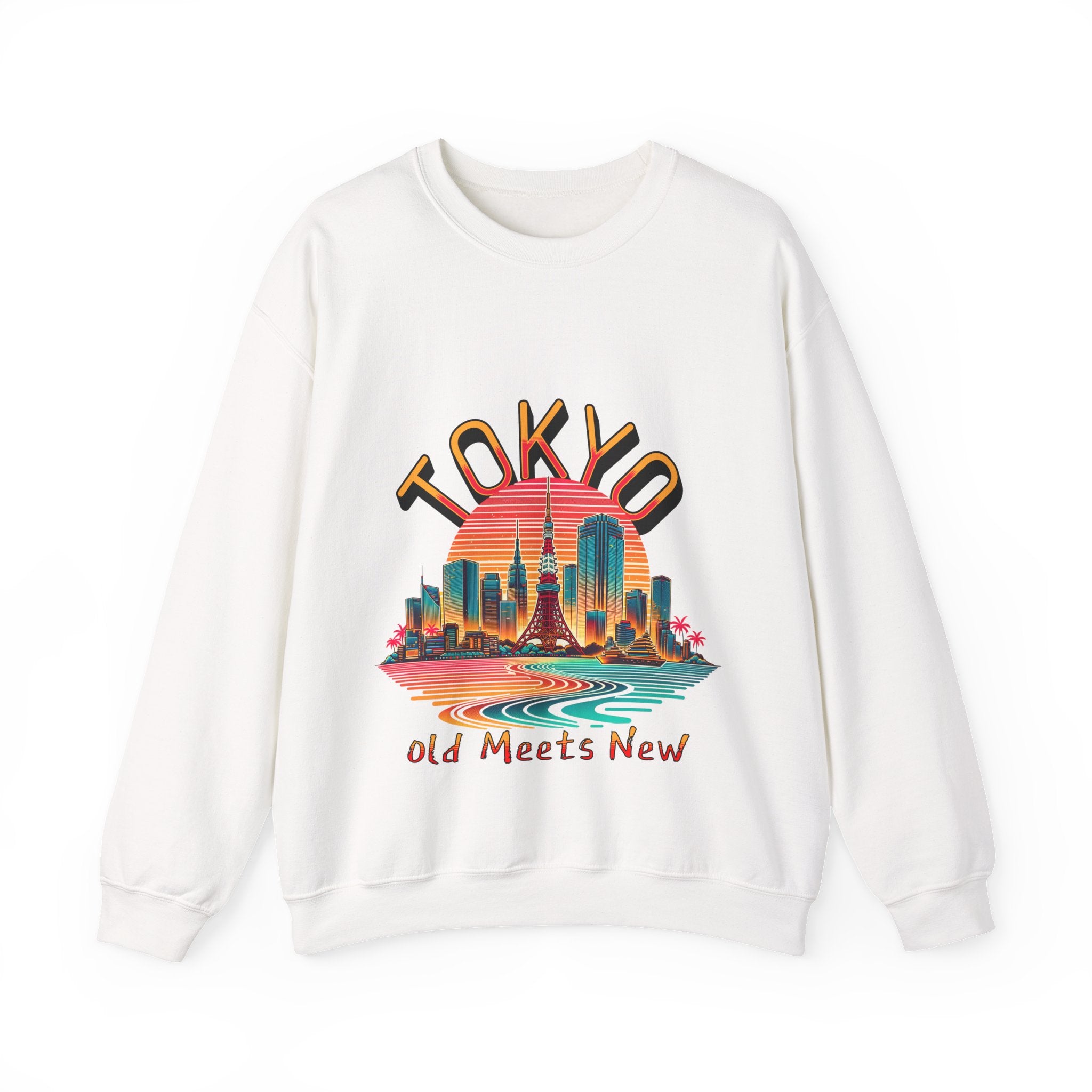 Toyko Old meets New Unisex Heavy Blend™ Crewneck Sweatshirt