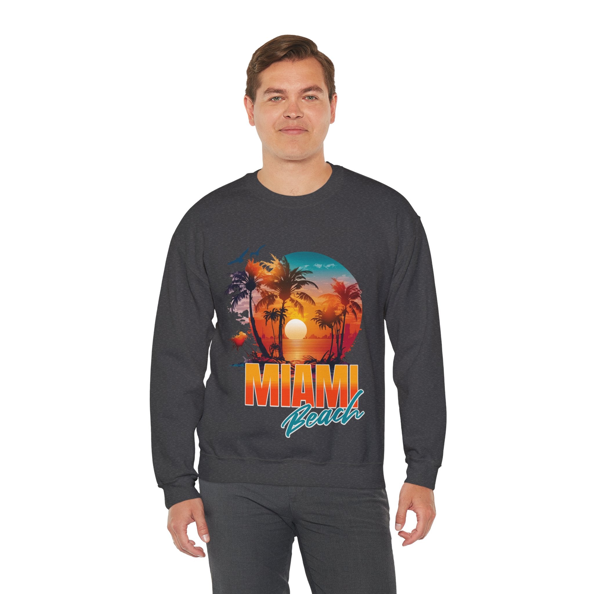 Miami Beach Unisex Heavy Blend™ Crewneck Sweatshirt