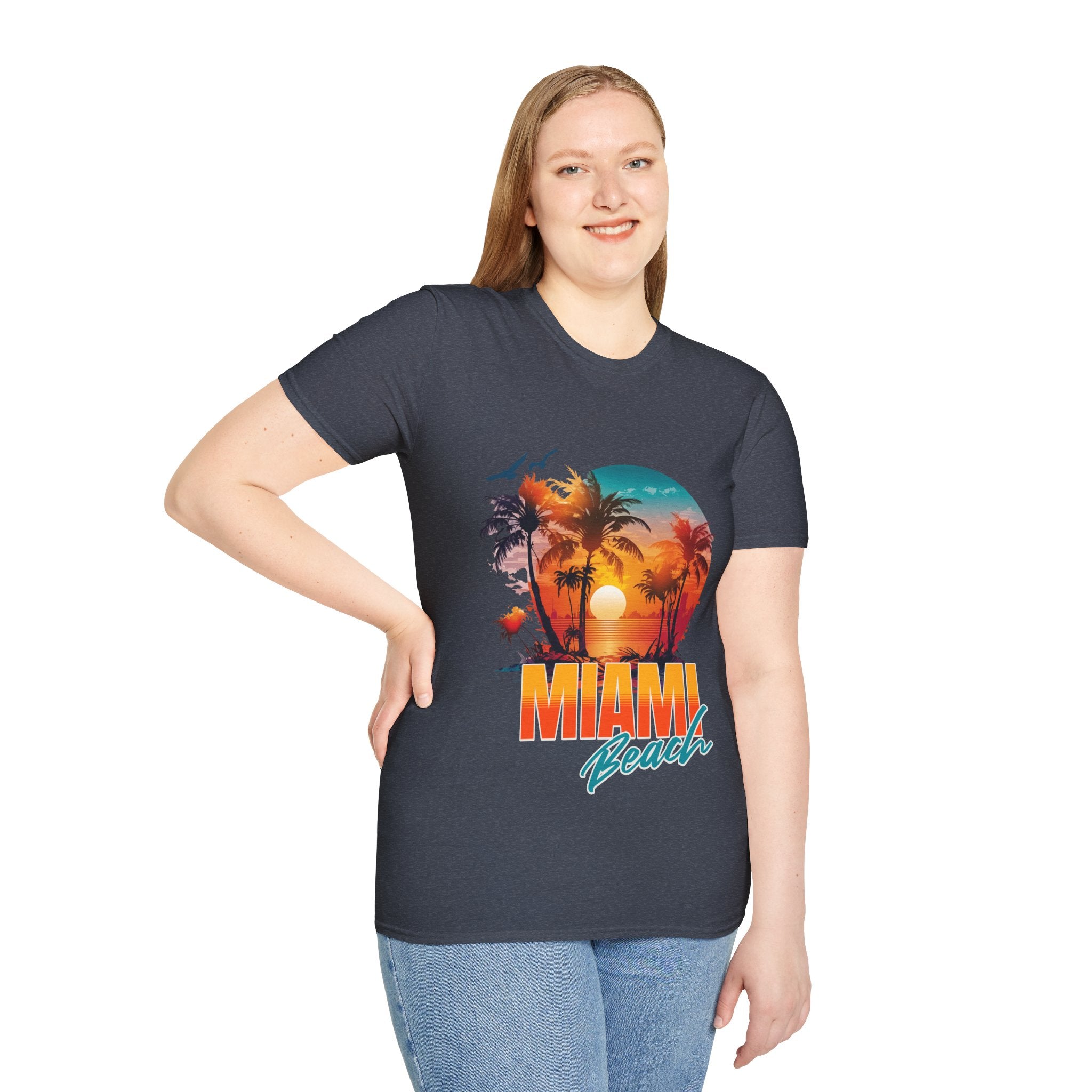 Miami Beach Unisex Softstyle T-Shirt