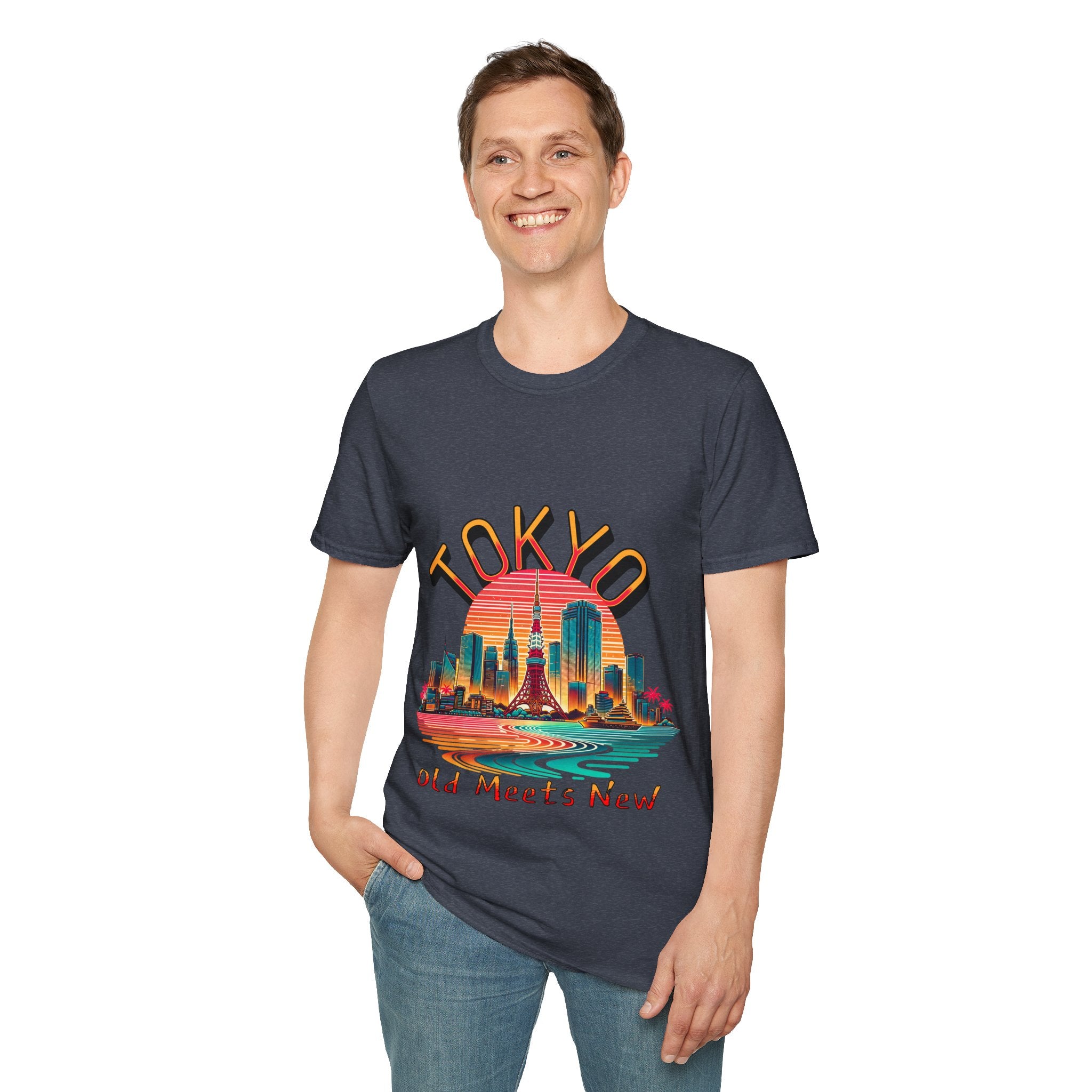 Toyko Old Meets New Unisex Softstyle T-Shirt