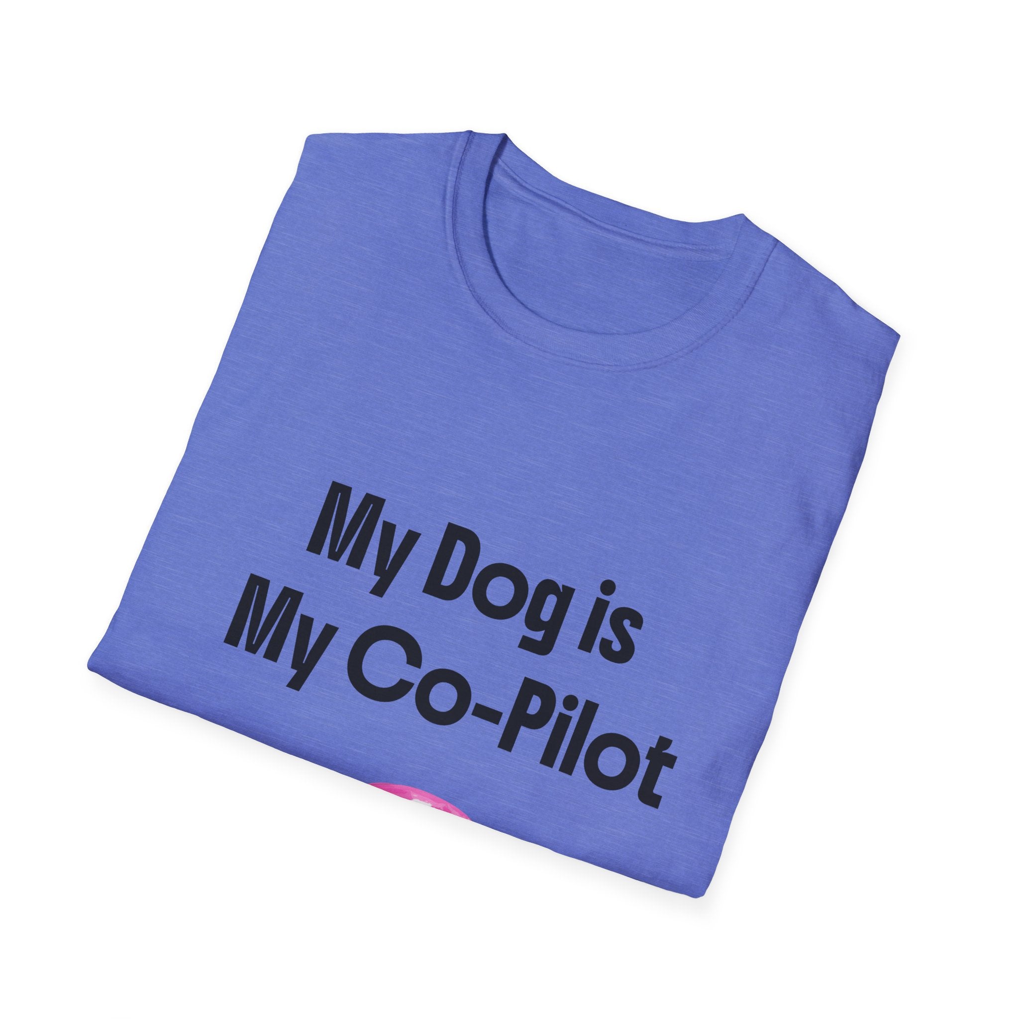 Dog Co-Pilot Unisex Softstyle T-Shirt