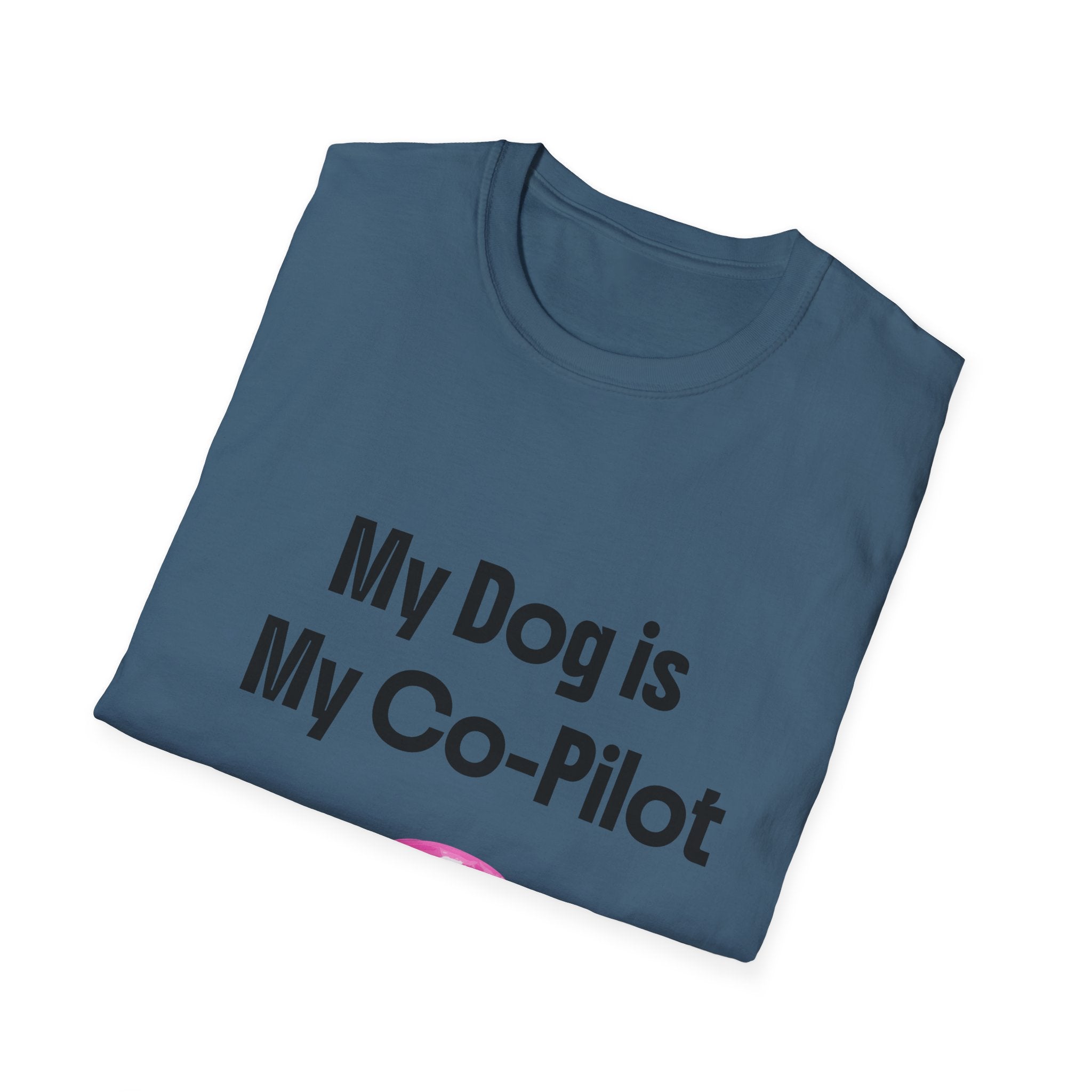 Dog Co-Pilot Unisex Softstyle T-Shirt