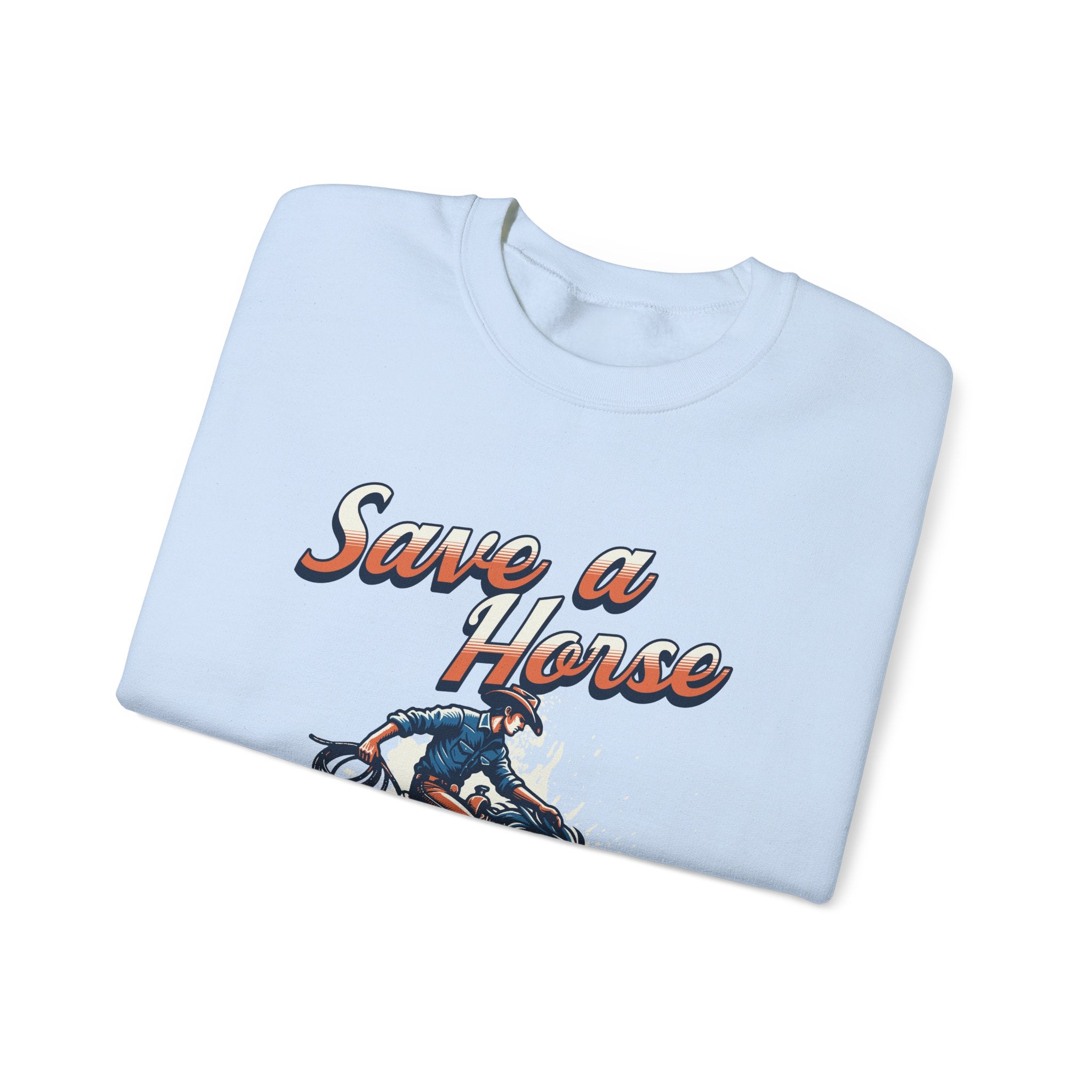 Save a Horse, Ride a Cowboy Unisex Heavy Blend™ Crewneck Sweatshirt