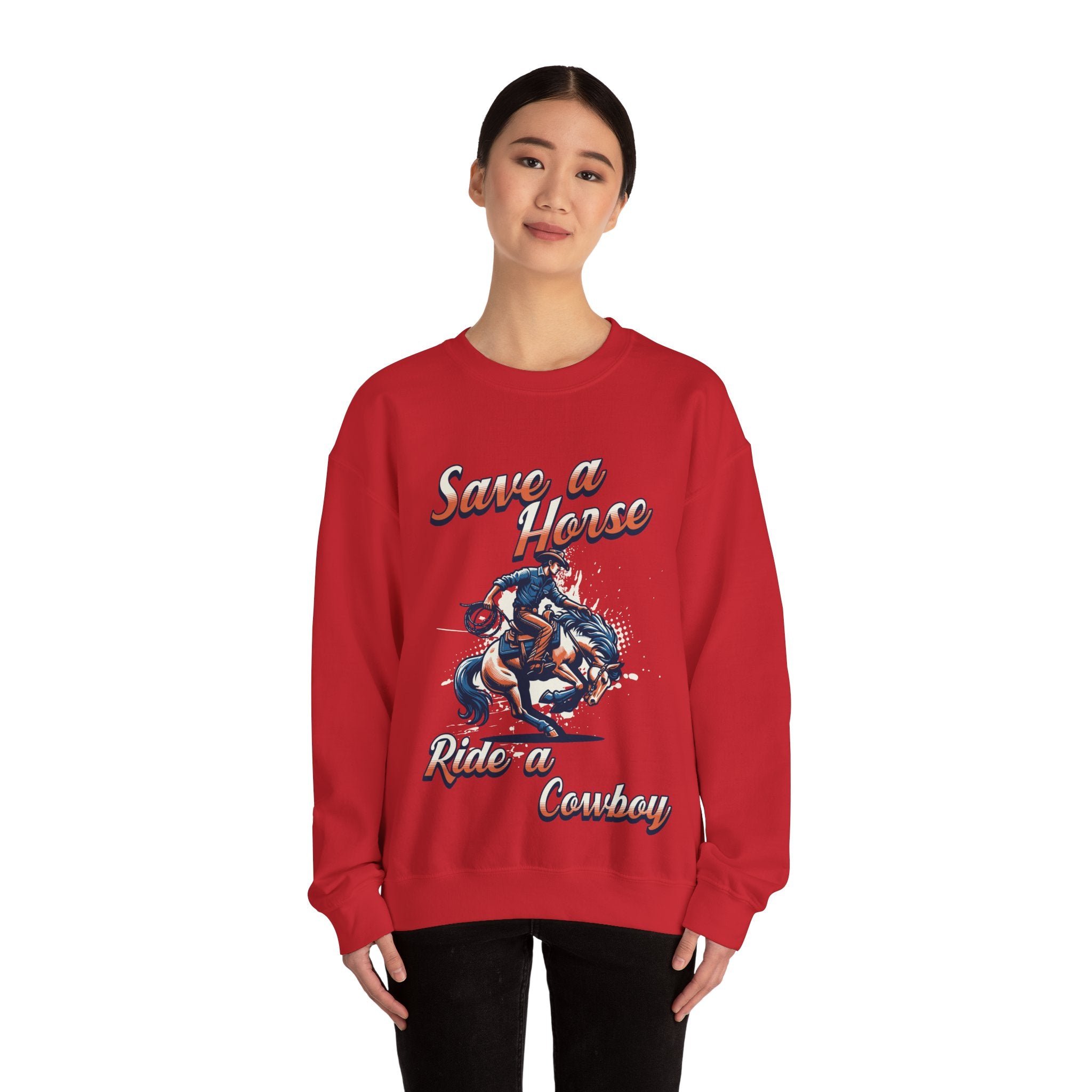 Save a Horse, Ride a Cowboy Unisex Heavy Blend™ Crewneck Sweatshirt