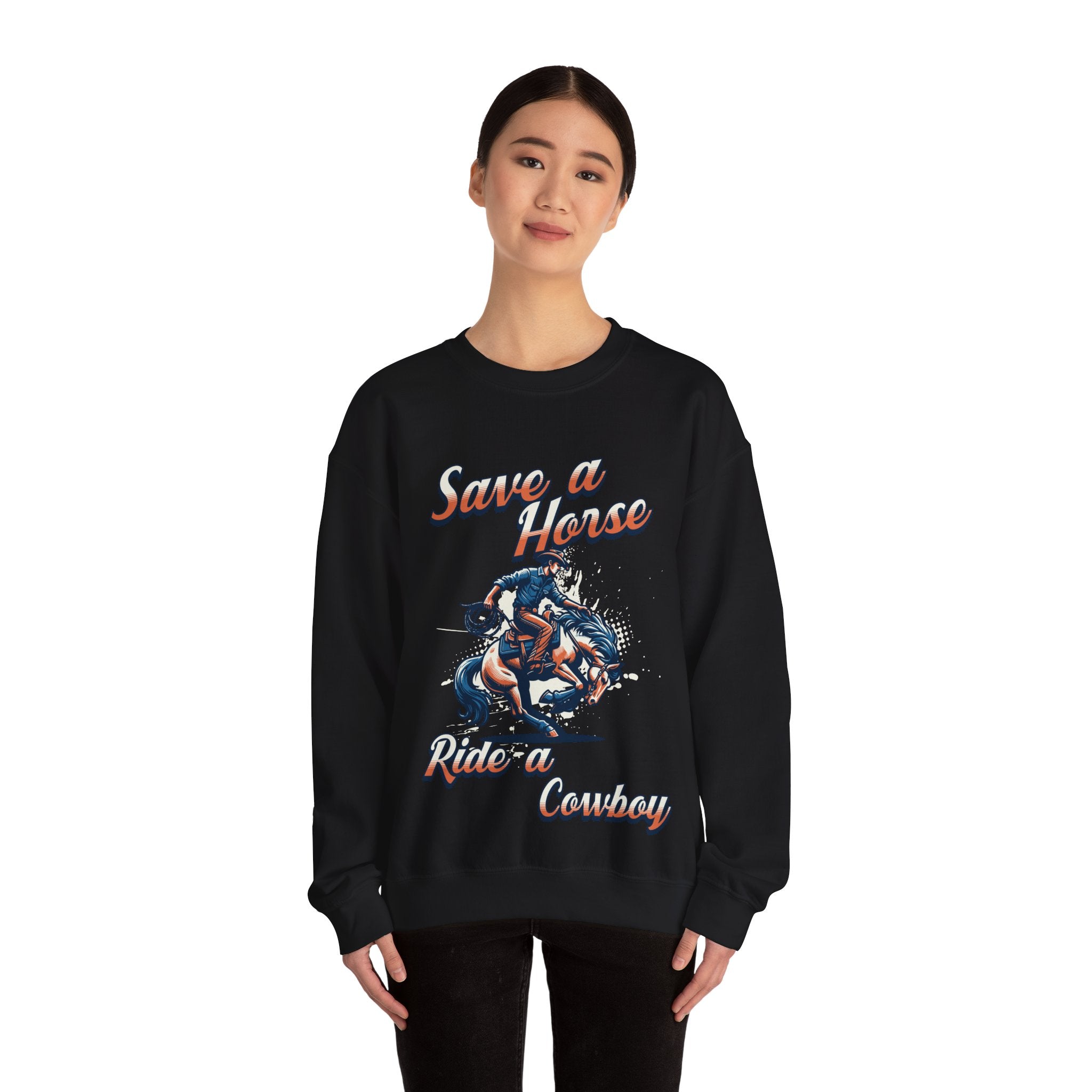 Save a Horse, Ride a Cowboy Unisex Heavy Blend™ Crewneck Sweatshirt