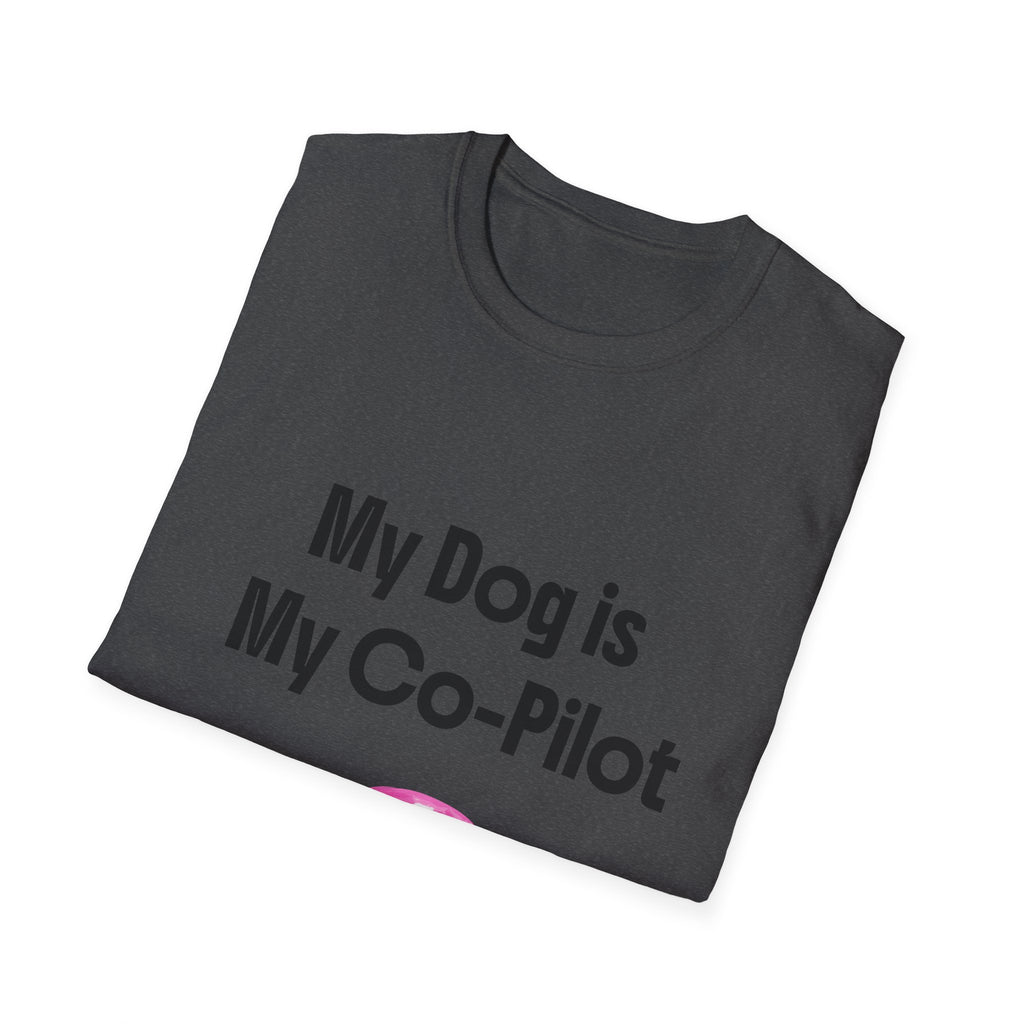 Dog Co-Pilot Unisex Softstyle T-Shirt