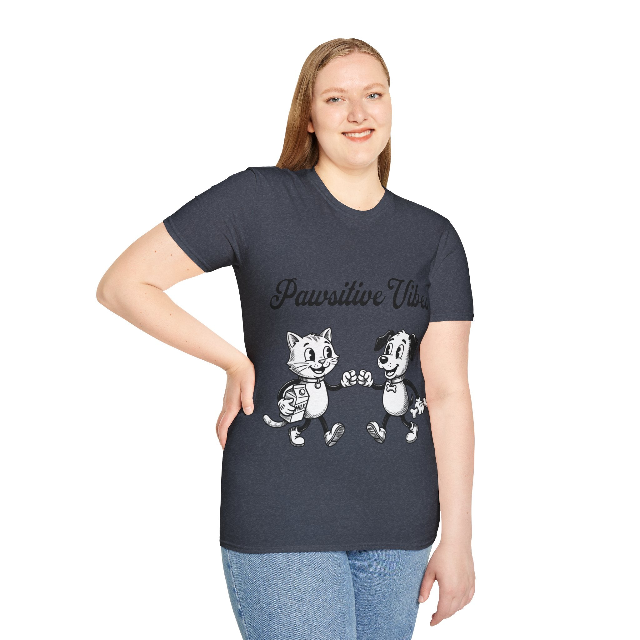 Pawsitive Vibes Unisex Softstyle T-Shirt