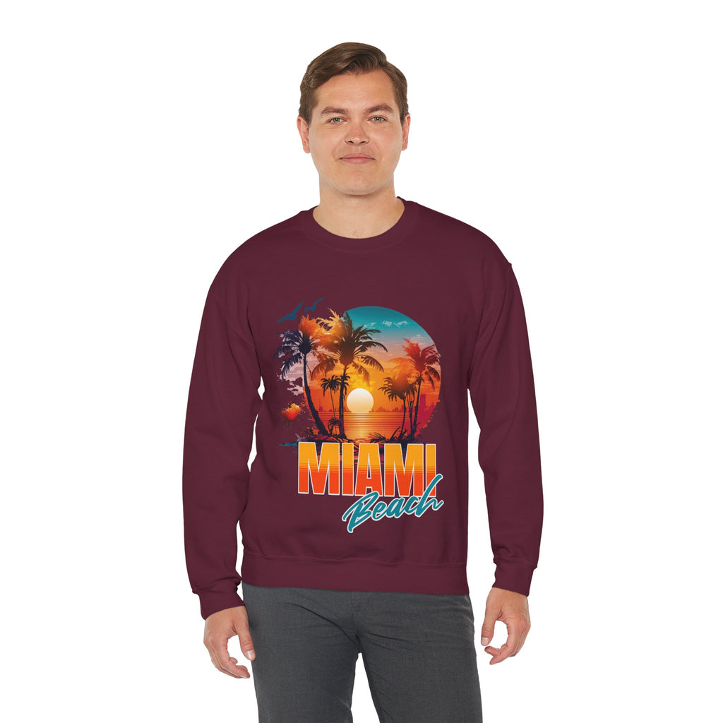 Miami Beach Unisex Heavy Blend™ Crewneck Sweatshirt