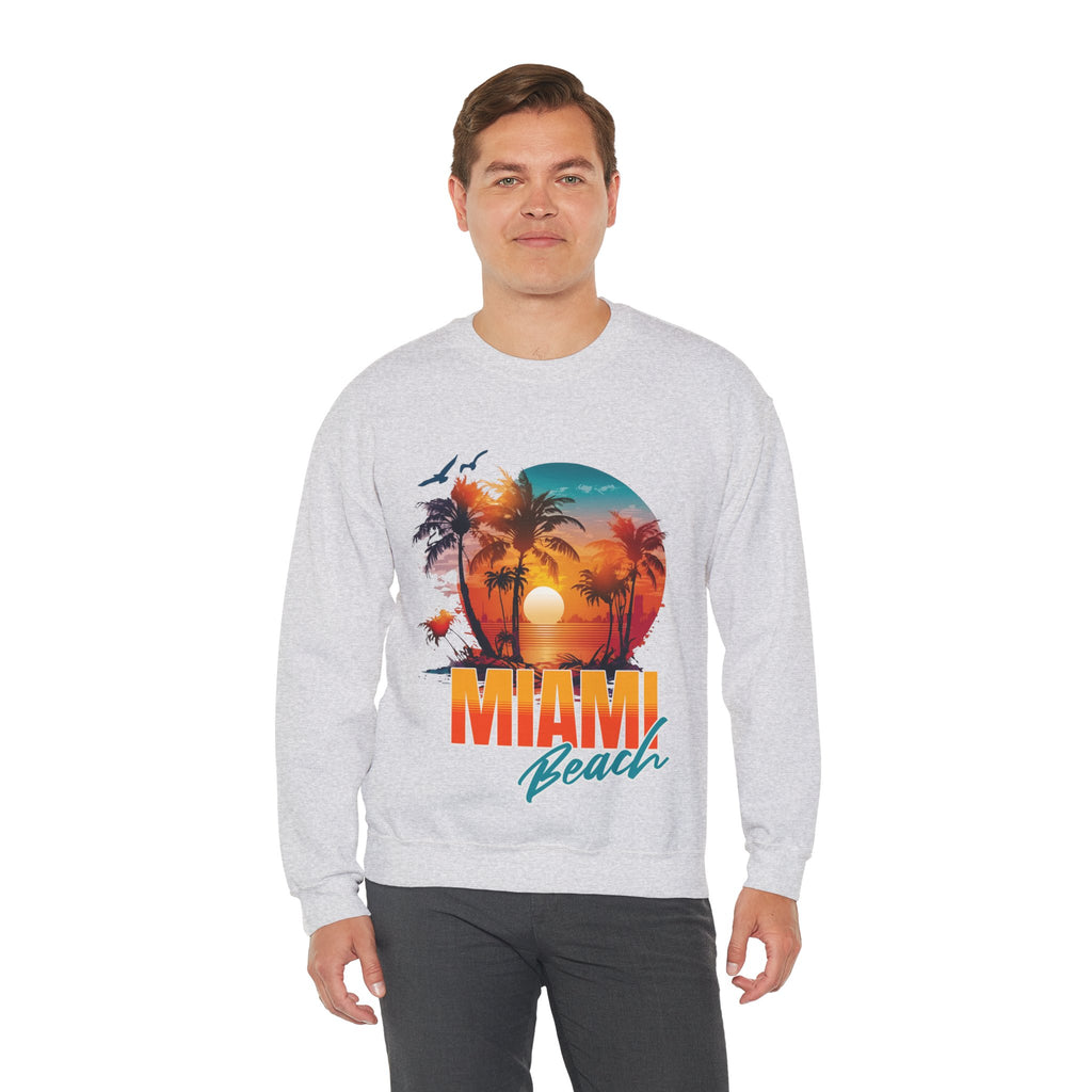 Miami Beach Unisex Heavy Blend™ Crewneck Sweatshirt