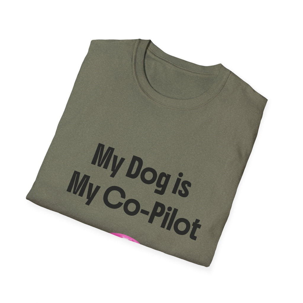 Dog Co-Pilot Unisex Softstyle T-Shirt