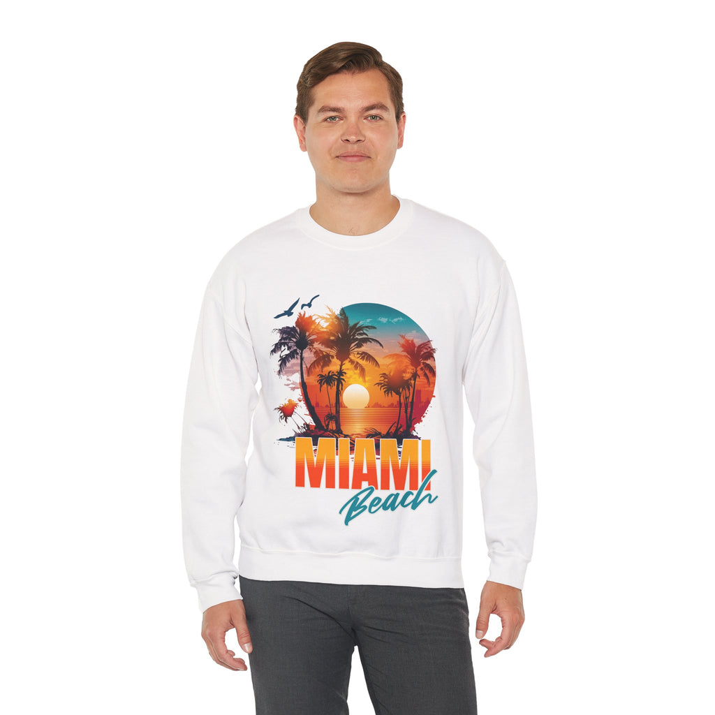 Miami Beach Unisex Heavy Blend™ Crewneck Sweatshirt