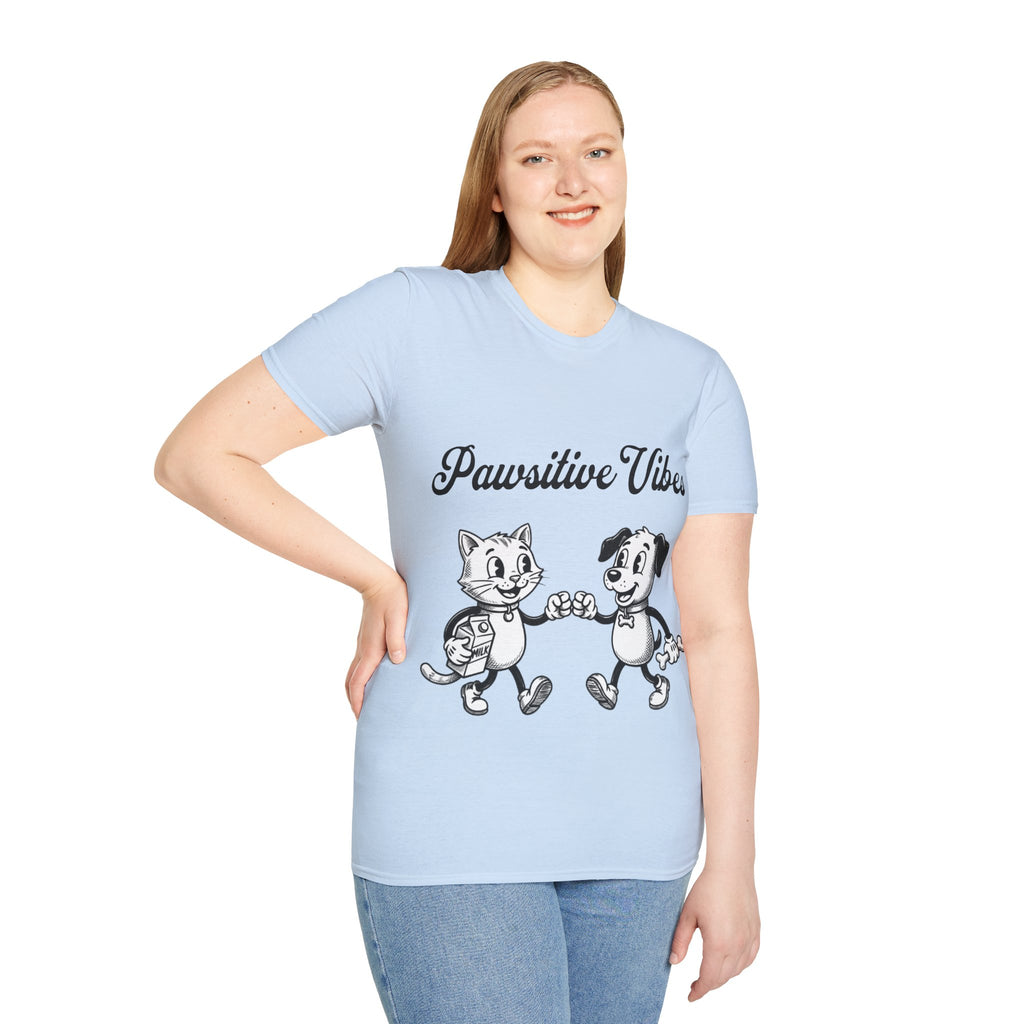 Pawsitive Vibes Unisex Softstyle T-Shirt