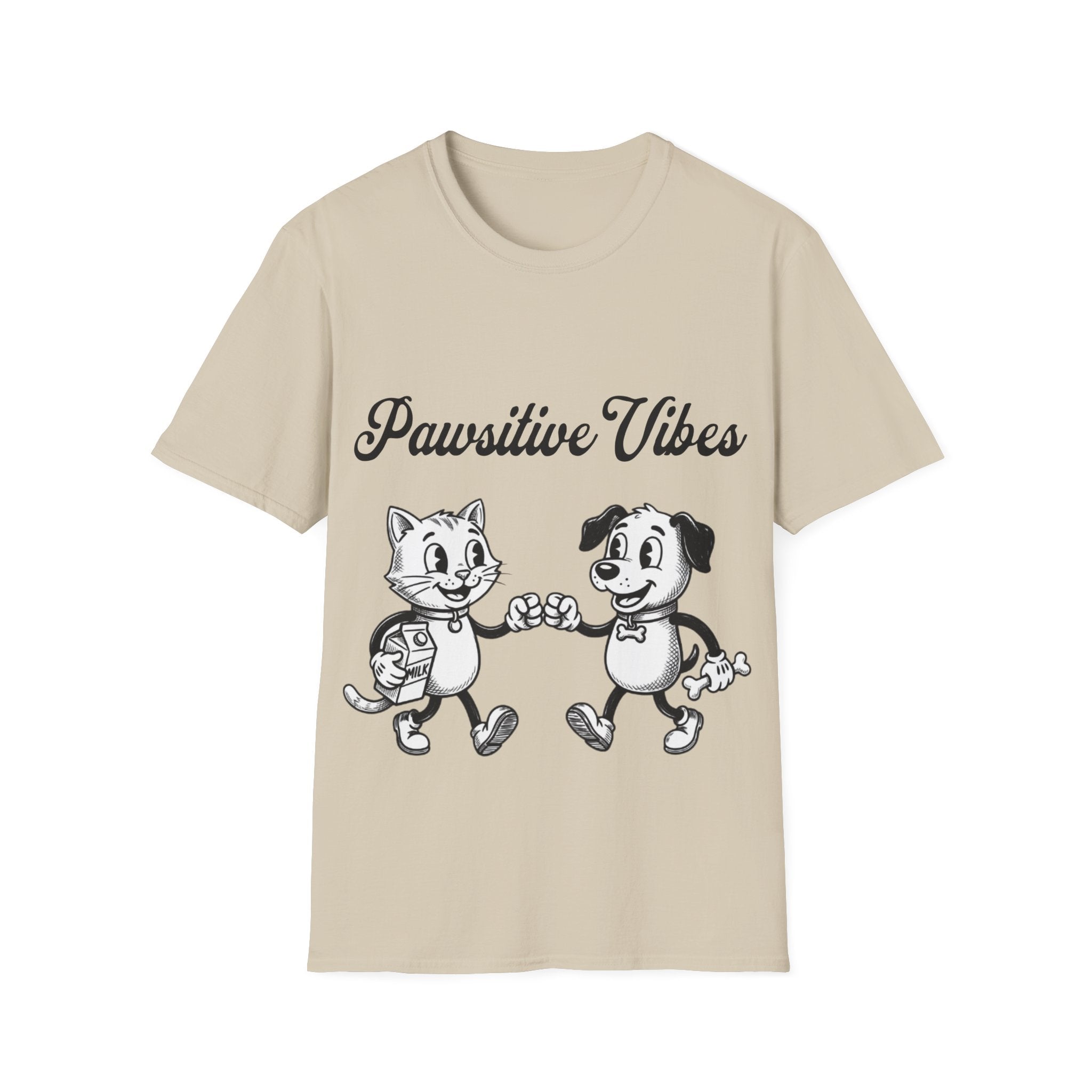 Pawsitive Vibes Unisex Softstyle T-Shirt