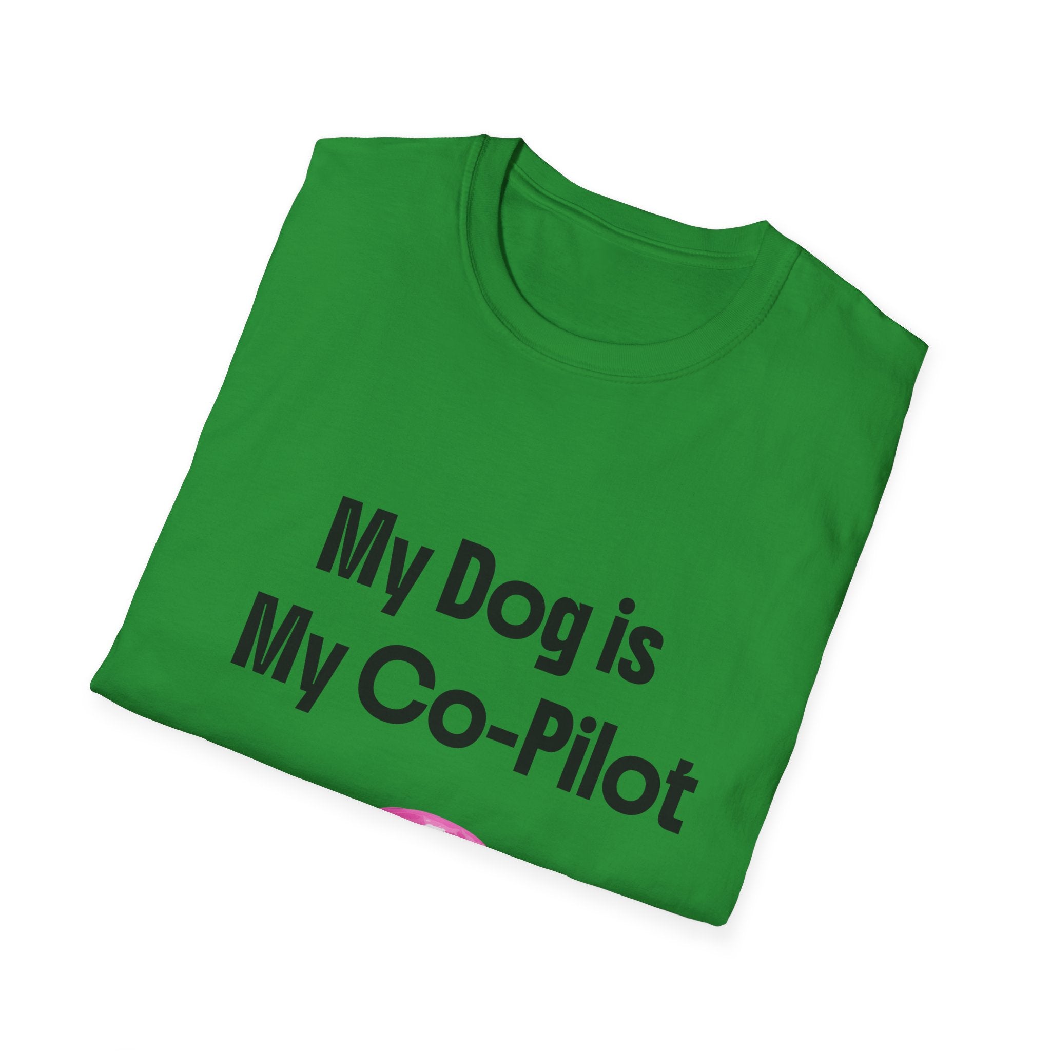 Dog Co-Pilot Unisex Softstyle T-Shirt
