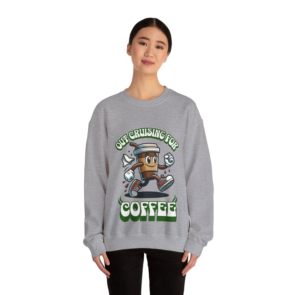 Crusing for Coffee Unisex Heavy Blend™ Crewneck Sweatshirt