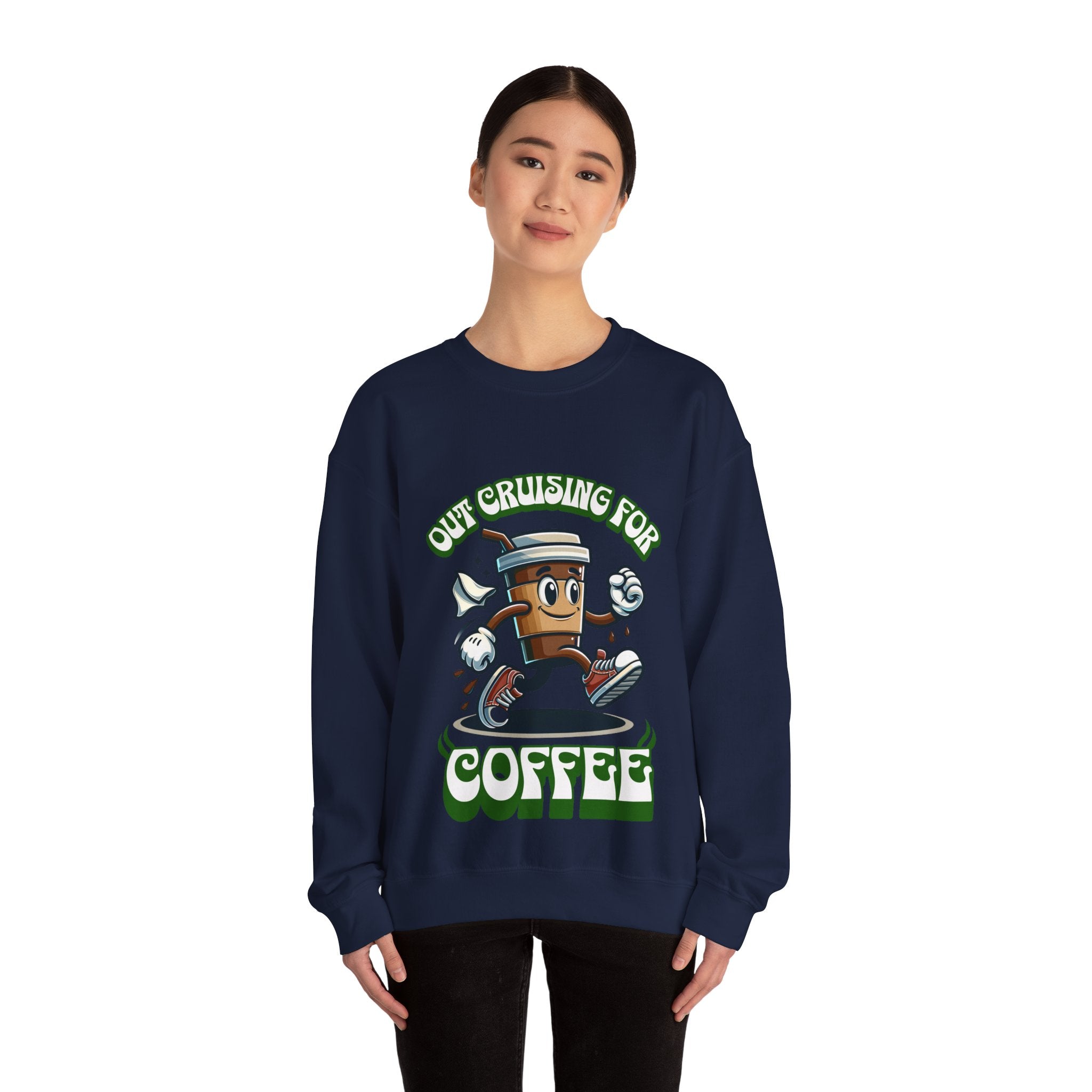 Crusing for Coffee Unisex Heavy Blend™ Crewneck Sweatshirt