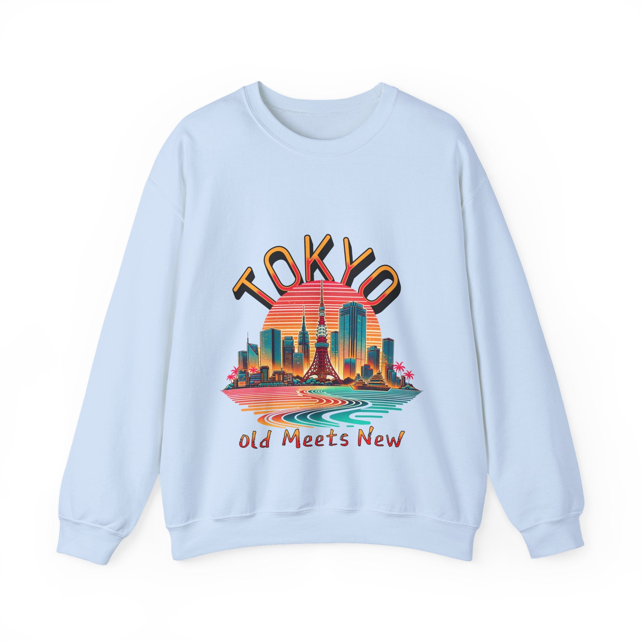 Toyko Old meets New Unisex Heavy Blend™ Crewneck Sweatshirt