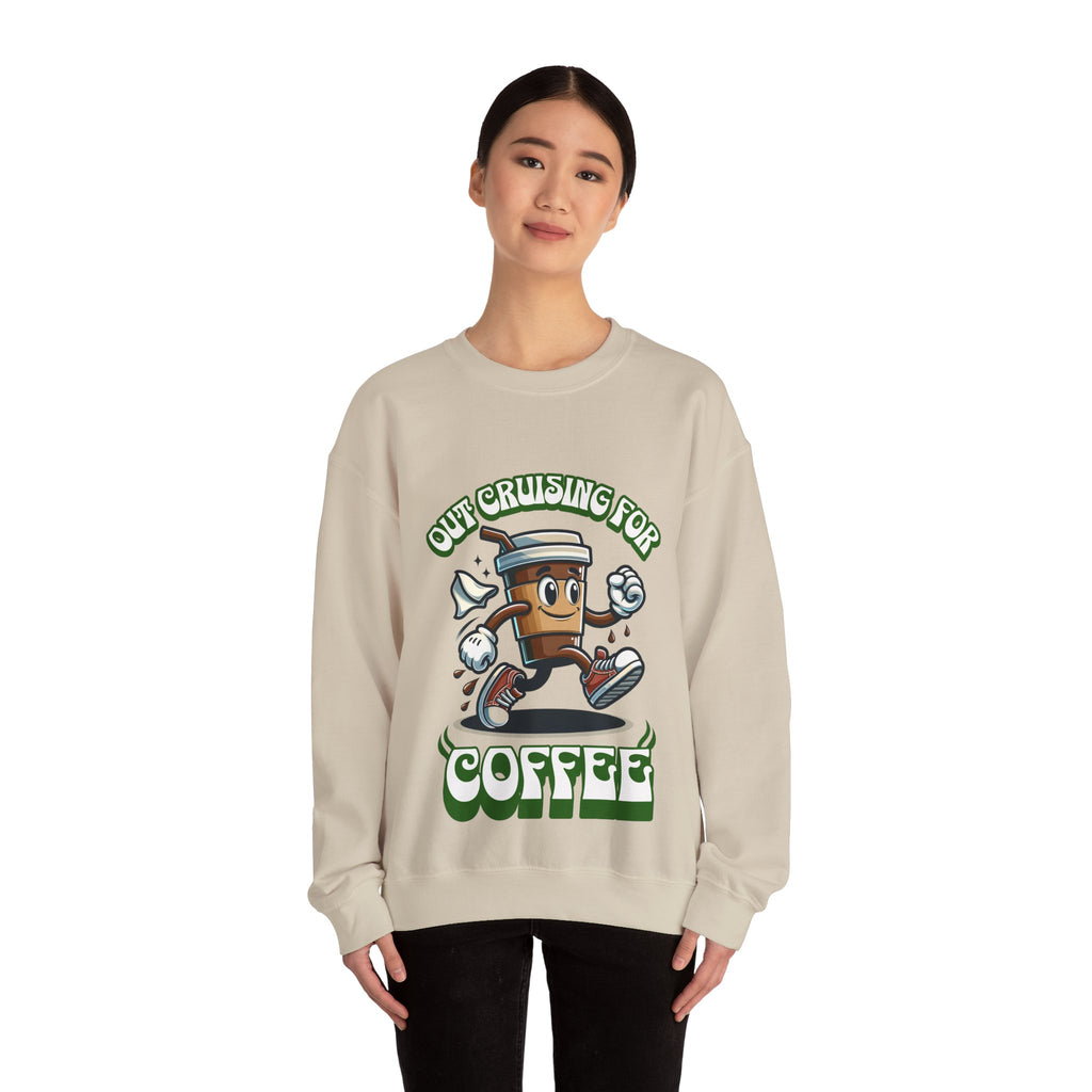 Crusing for Coffee Unisex Heavy Blend™ Crewneck Sweatshirt