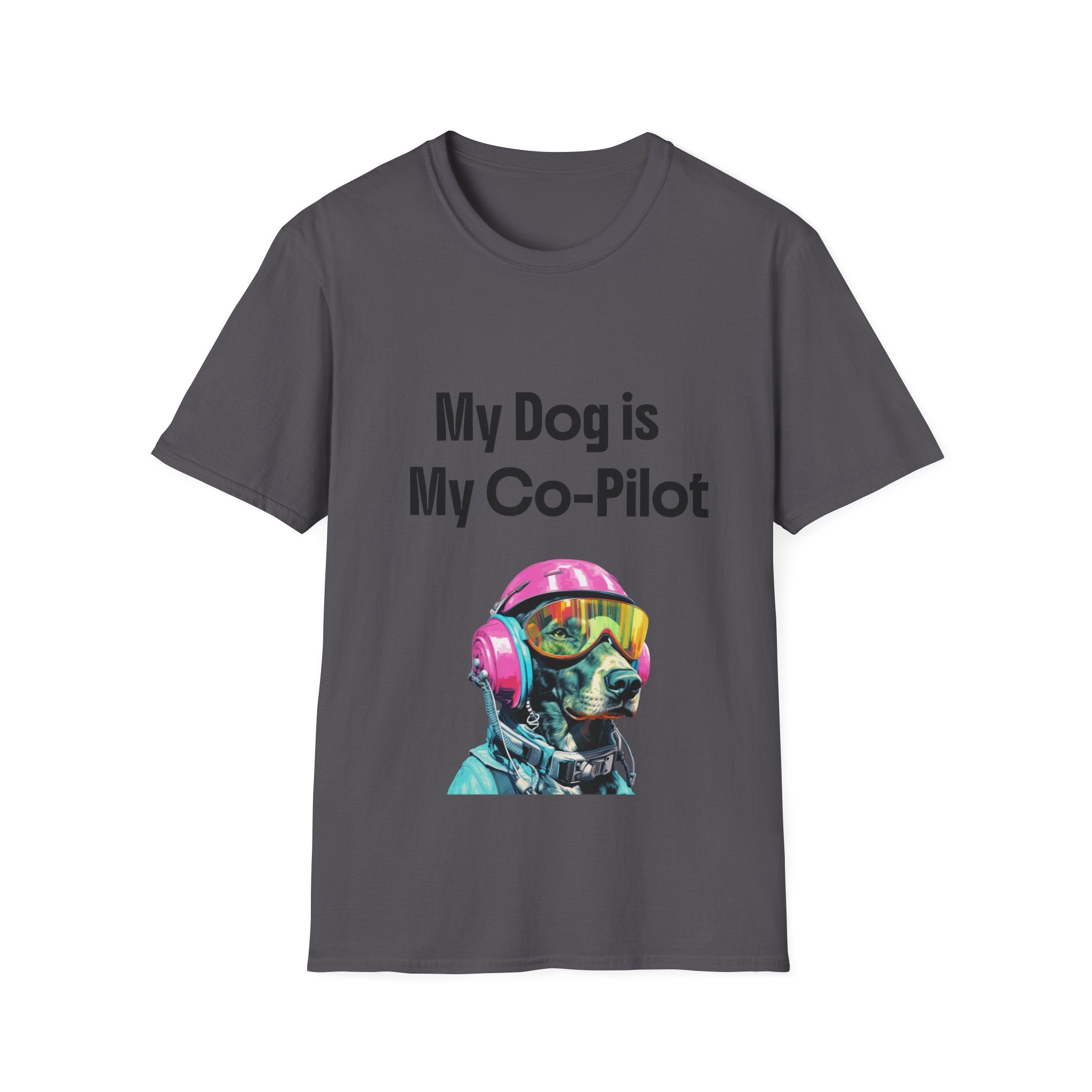 Dog Co-Pilot Unisex Softstyle T-Shirt