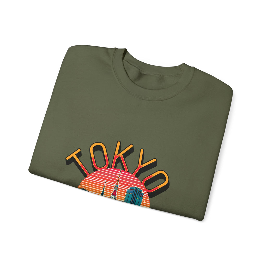 Toyko Old meets New Unisex Heavy Blend™ Crewneck Sweatshirt