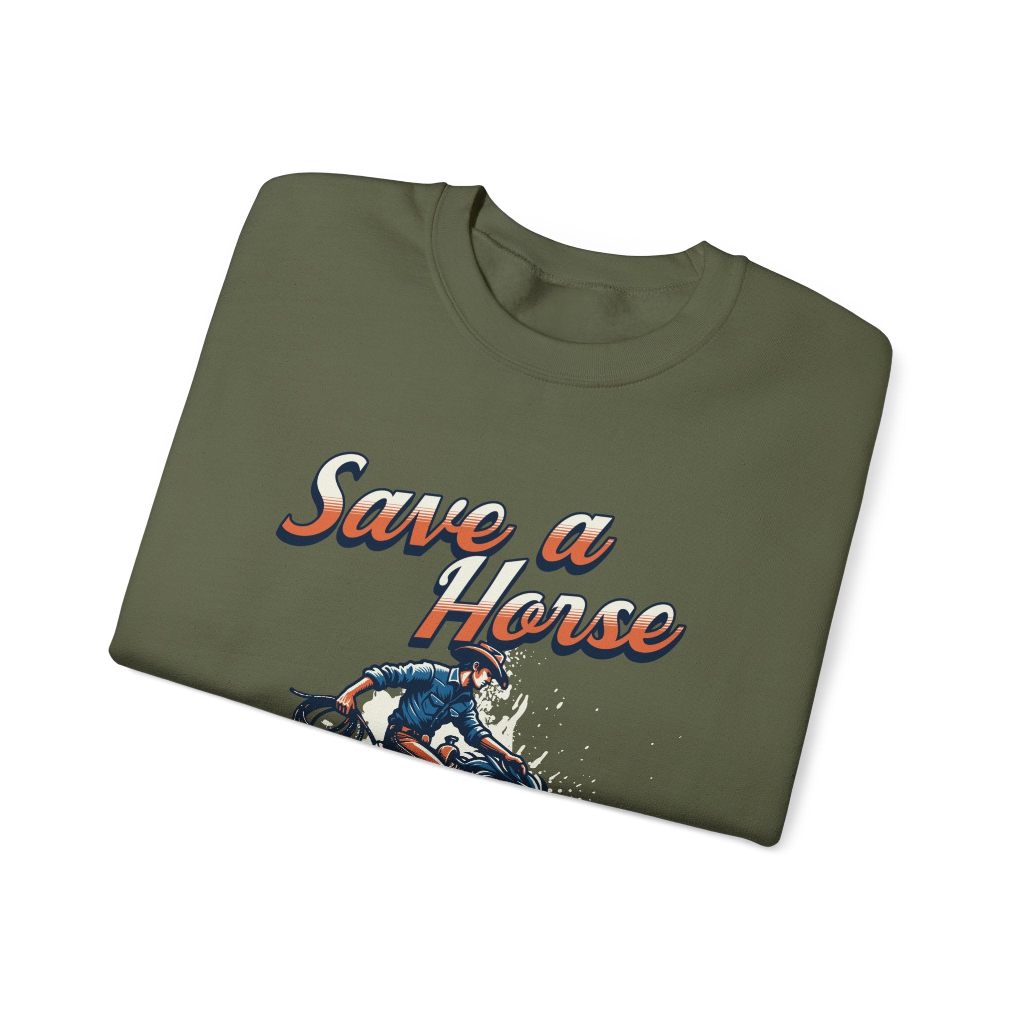 Save a Horse, Ride a Cowboy Unisex Heavy Blend™ Crewneck Sweatshirt