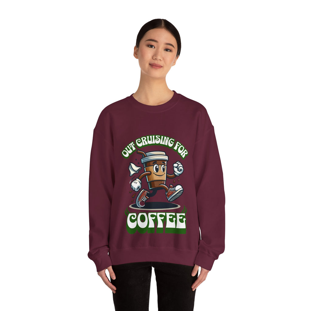Crusing for Coffee Unisex Heavy Blend™ Crewneck Sweatshirt