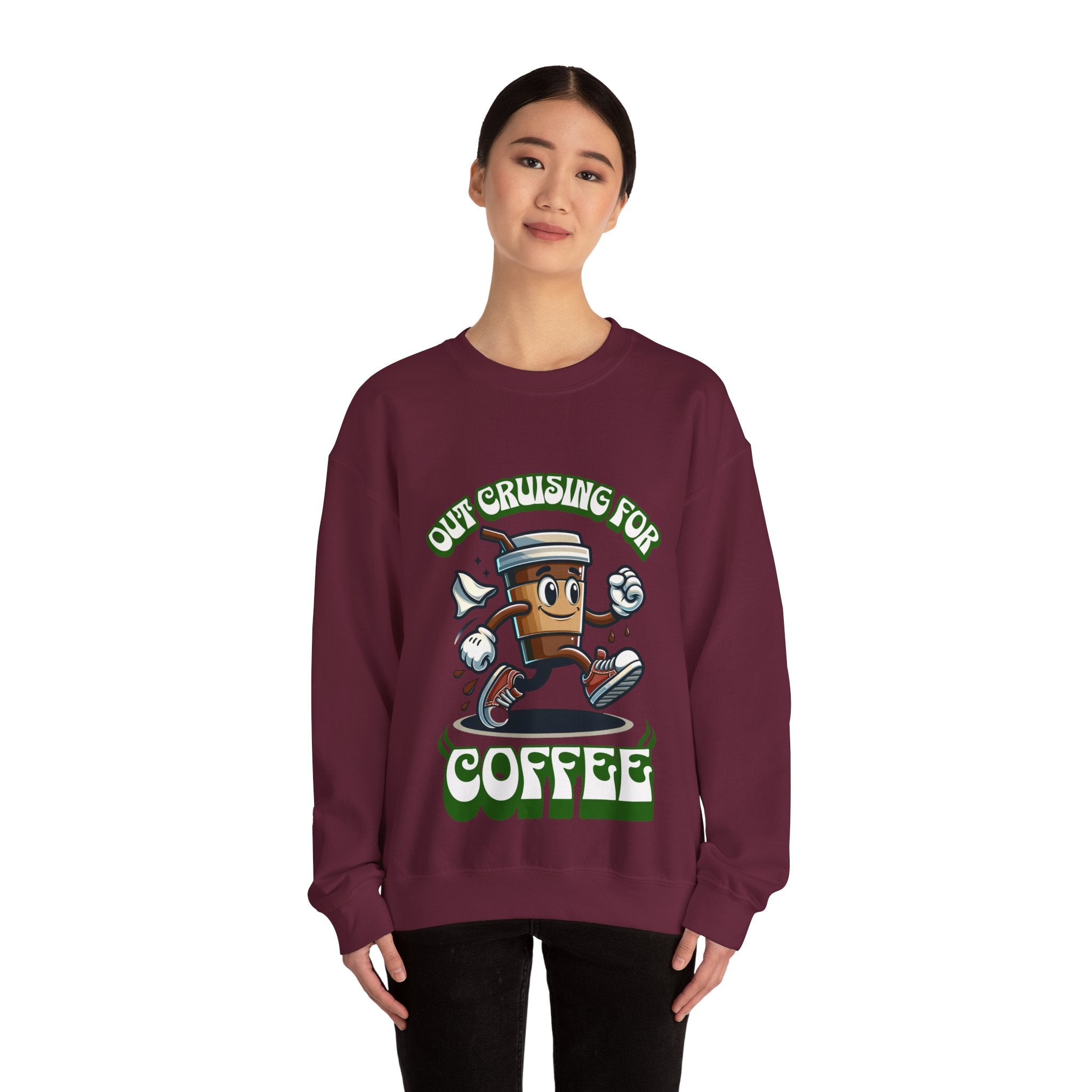Crusing for Coffee Unisex Heavy Blend™ Crewneck Sweatshirt