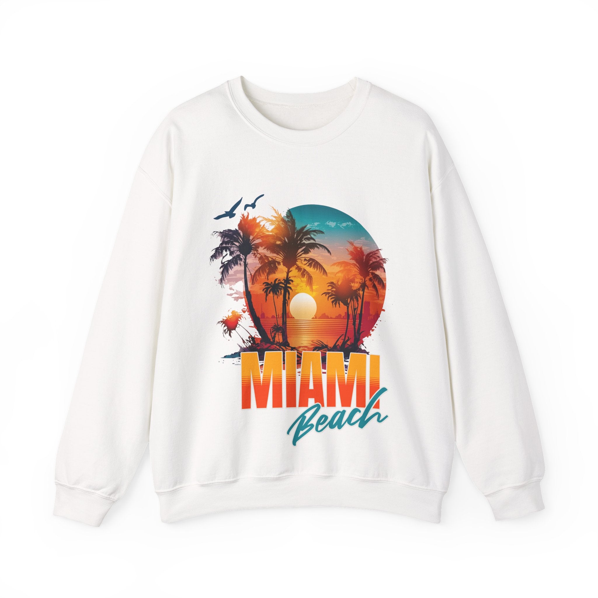 Miami Beach Unisex Heavy Blend™ Crewneck Sweatshirt
