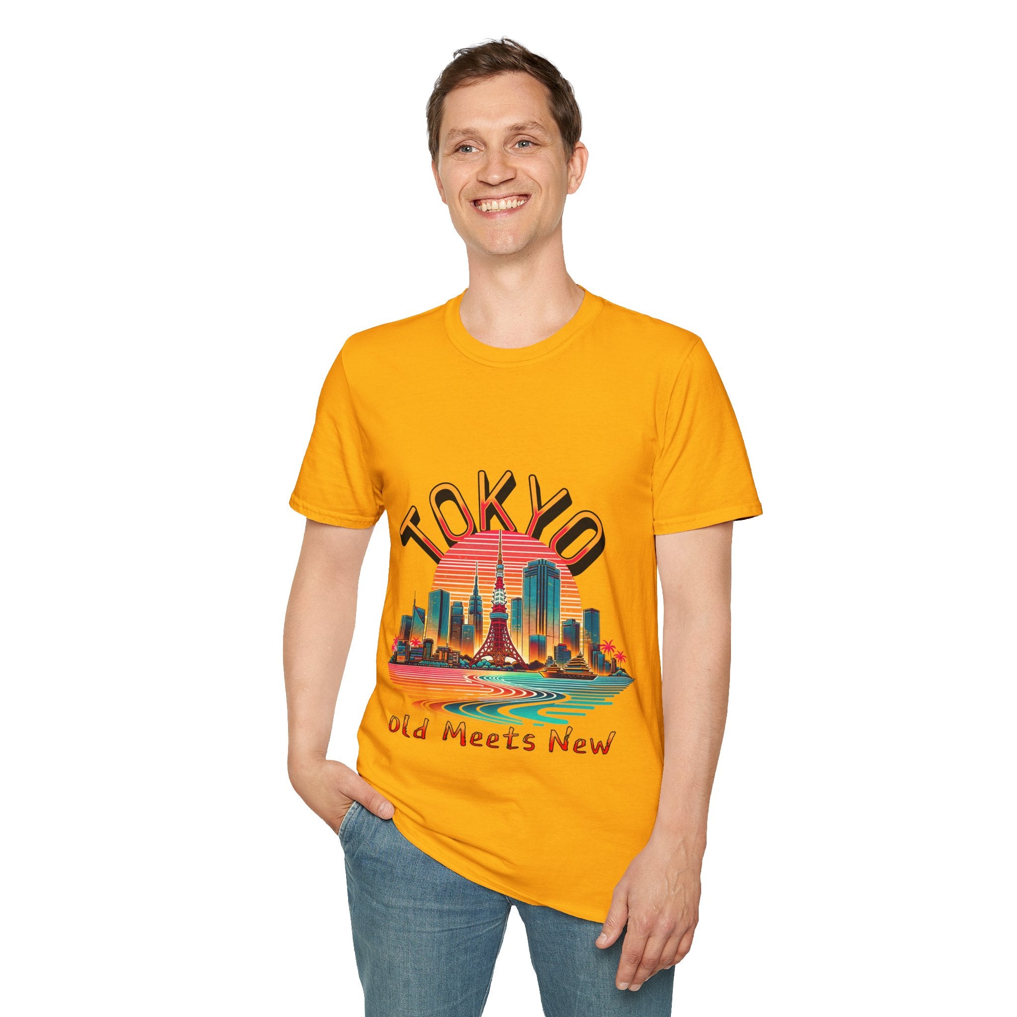 Toyko Old Meets New Unisex Softstyle T-Shirt