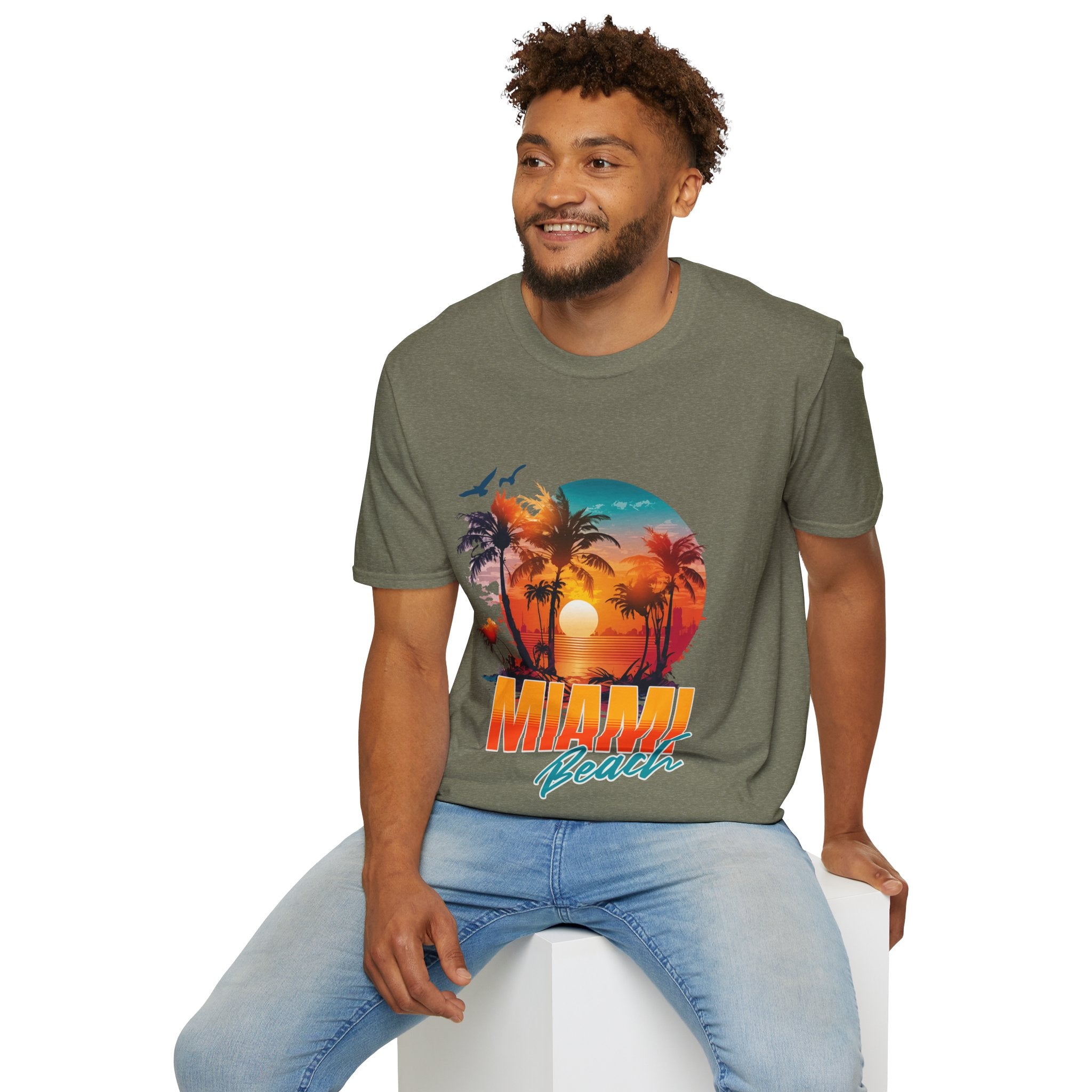 Miami Beach Unisex Softstyle T-Shirt