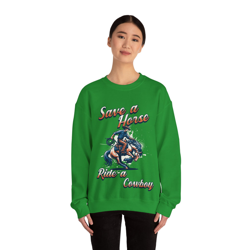 Save a Horse, Ride a Cowboy Unisex Heavy Blend™ Crewneck Sweatshirt