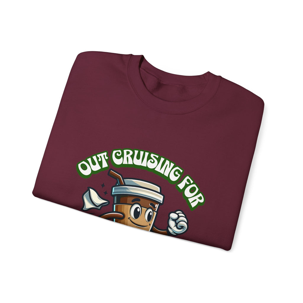 Crusing for Coffee Unisex Heavy Blend™ Crewneck Sweatshirt