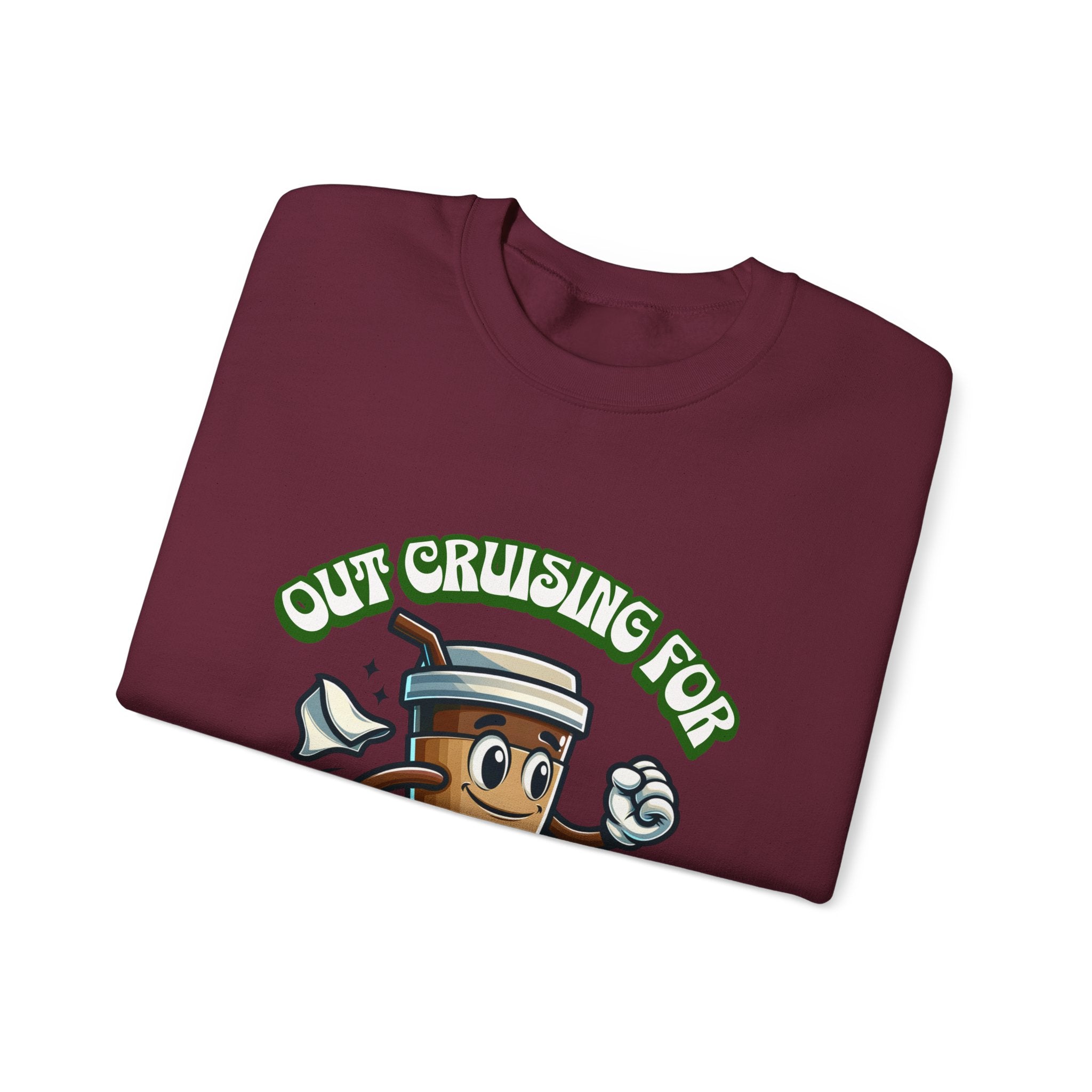 Crusing for Coffee Unisex Heavy Blend™ Crewneck Sweatshirt