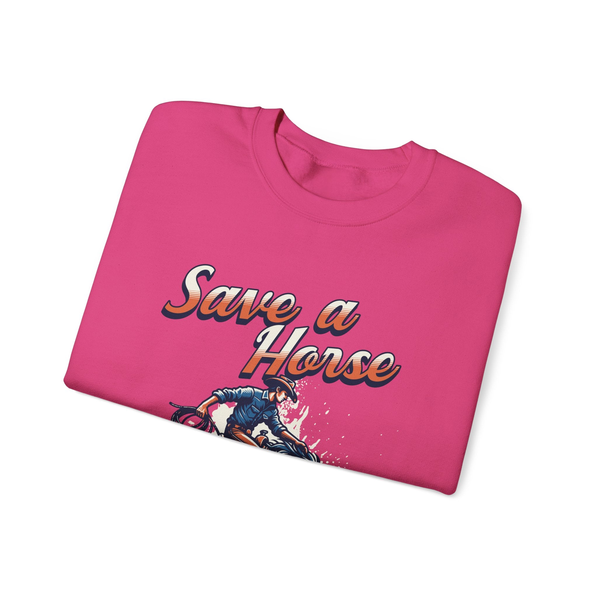 Save a Horse, Ride a Cowboy Unisex Heavy Blend™ Crewneck Sweatshirt