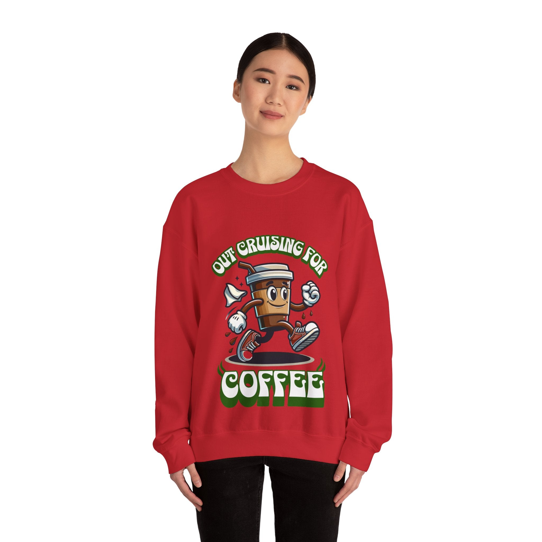 Crusing for Coffee Unisex Heavy Blend™ Crewneck Sweatshirt