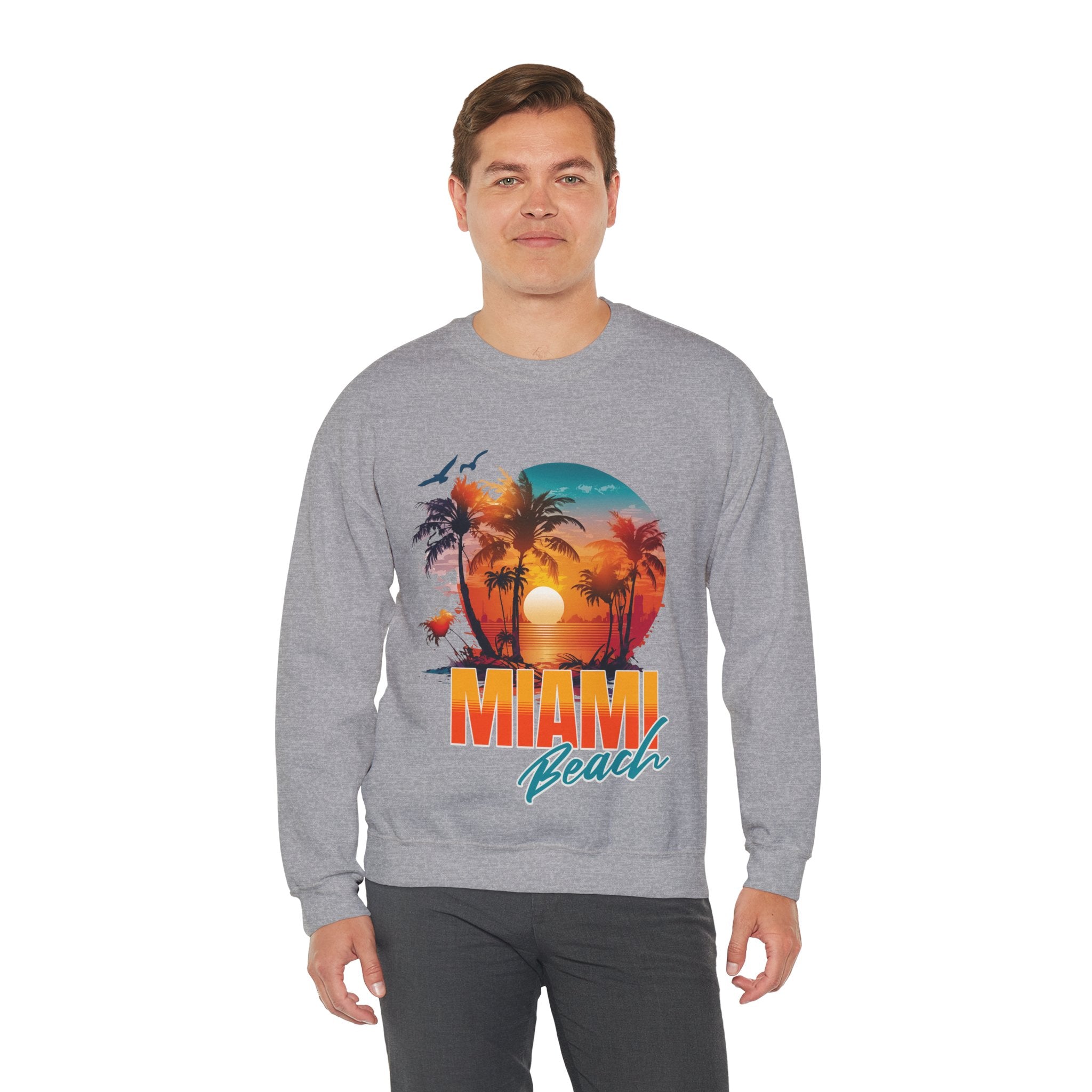 Miami Beach Unisex Heavy Blend™ Crewneck Sweatshirt