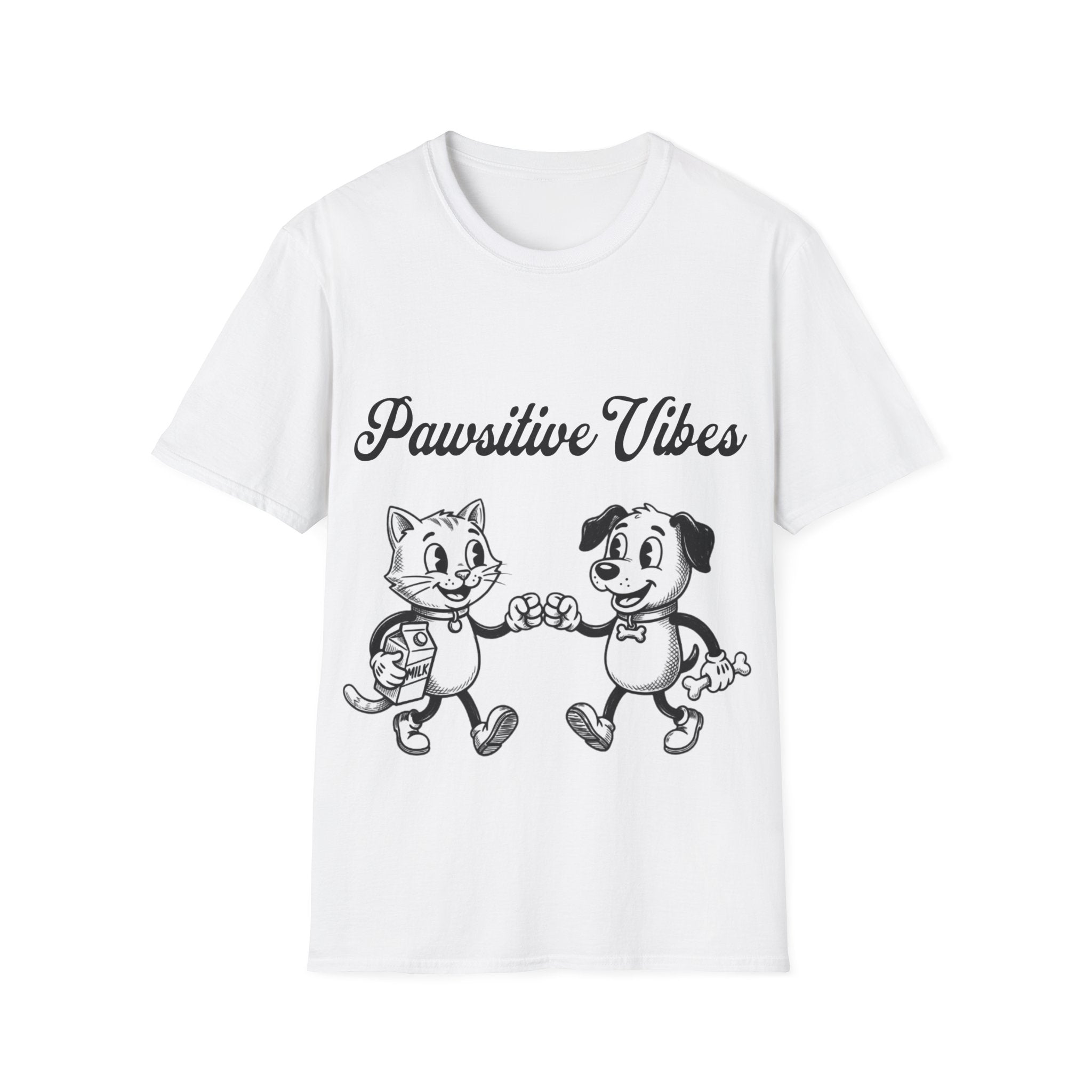 Pawsitive Vibes Unisex Softstyle T-Shirt