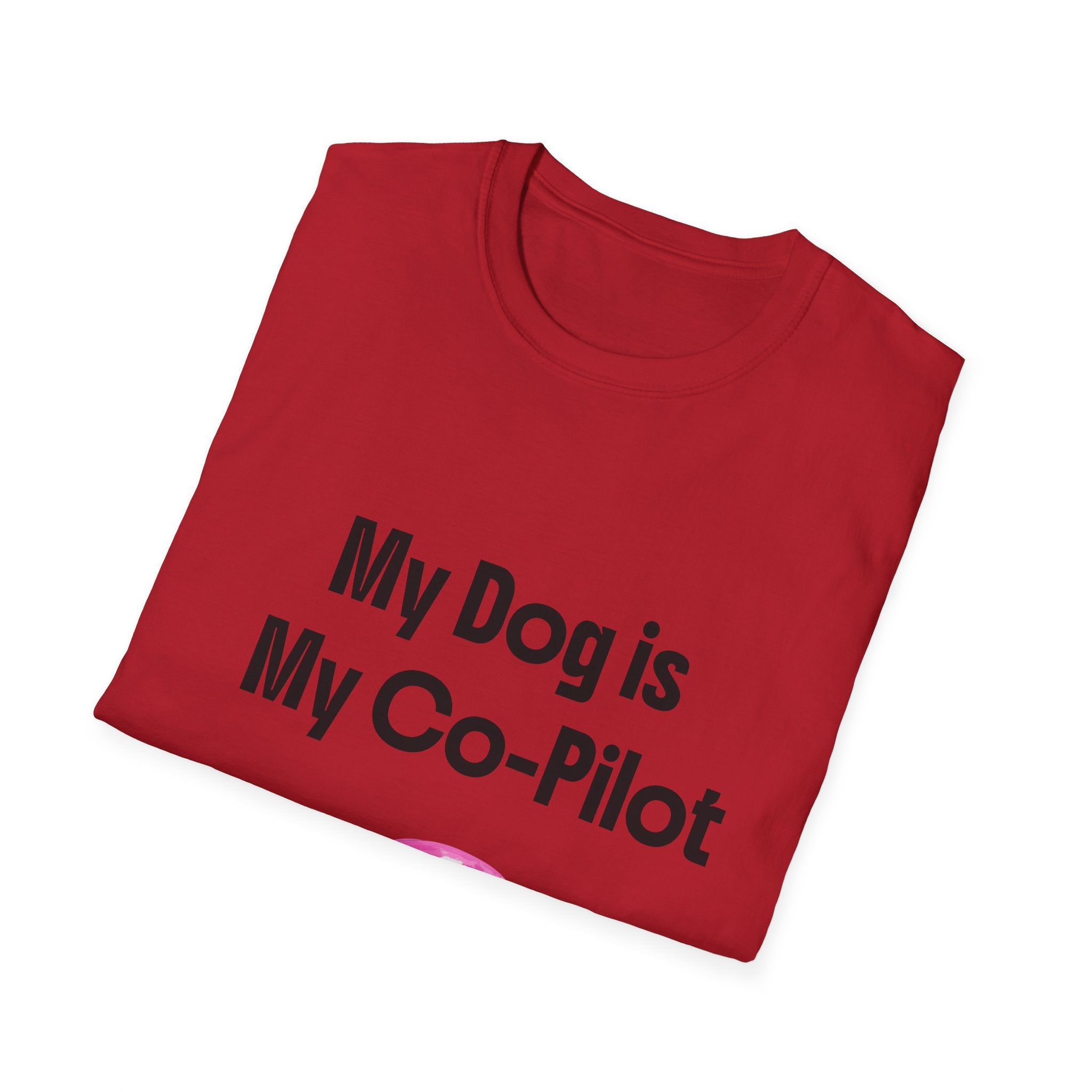 Dog Co-Pilot Unisex Softstyle T-Shirt