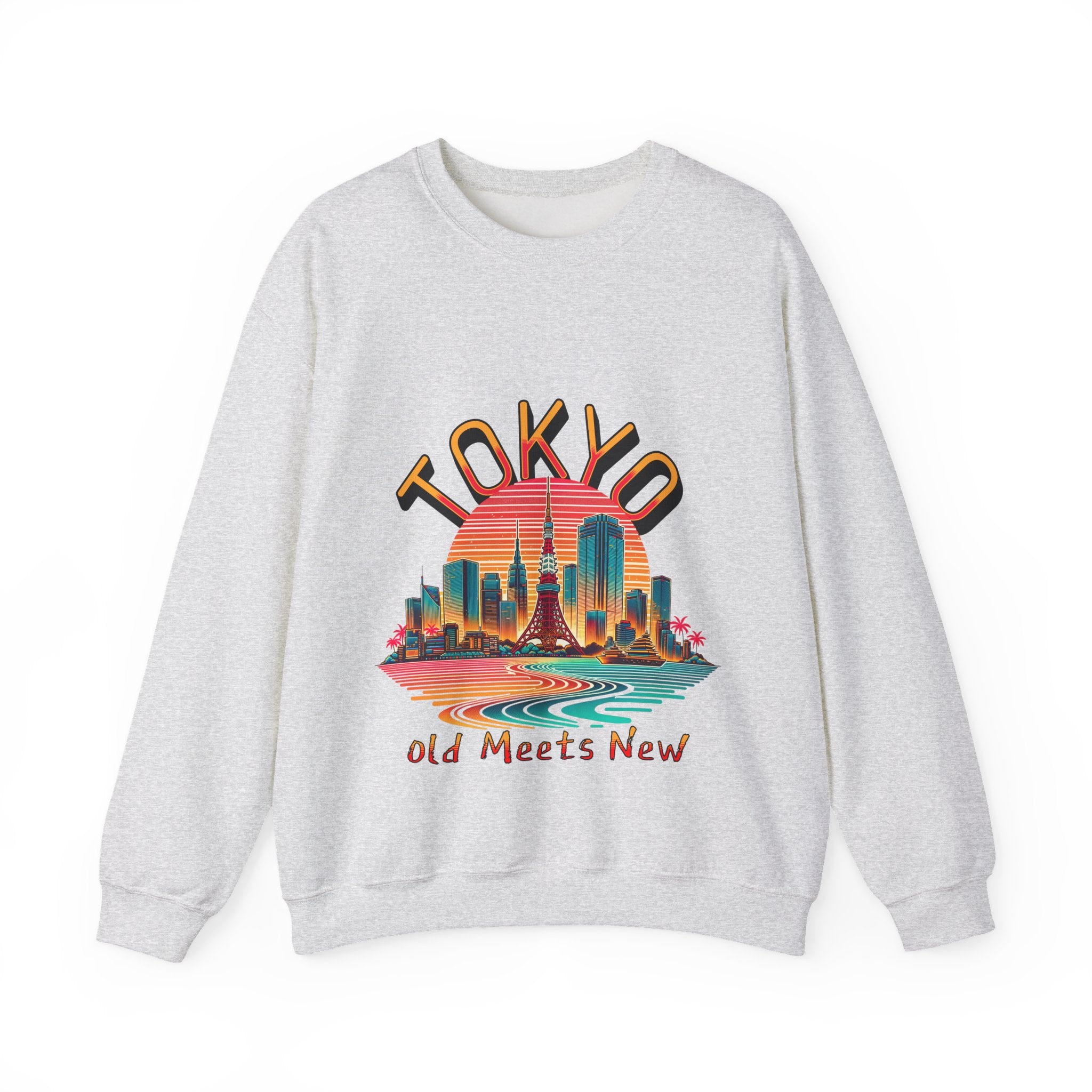 Toyko Old meets New Unisex Heavy Blend™ Crewneck Sweatshirt