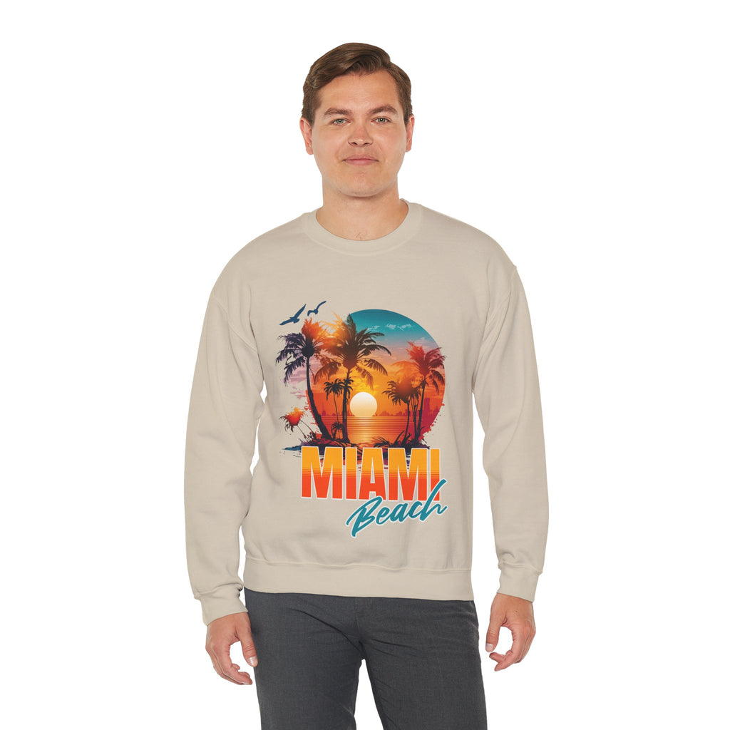 Miami Beach Unisex Heavy Blend™ Crewneck Sweatshirt