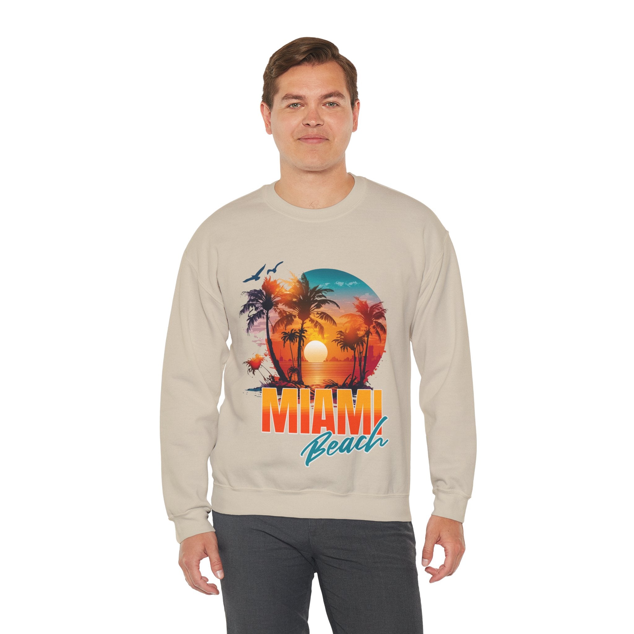 Miami Beach Unisex Heavy Blend™ Crewneck Sweatshirt