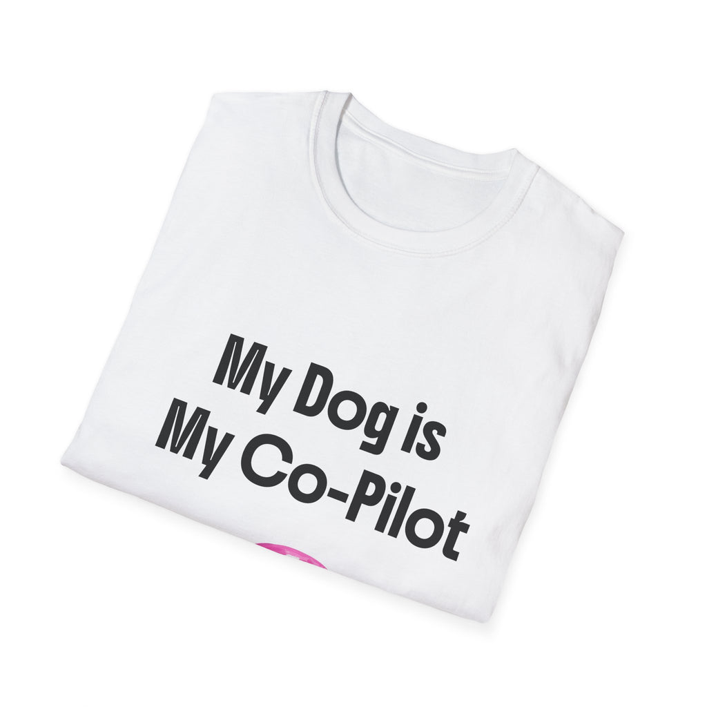 Dog Co-Pilot Unisex Softstyle T-Shirt