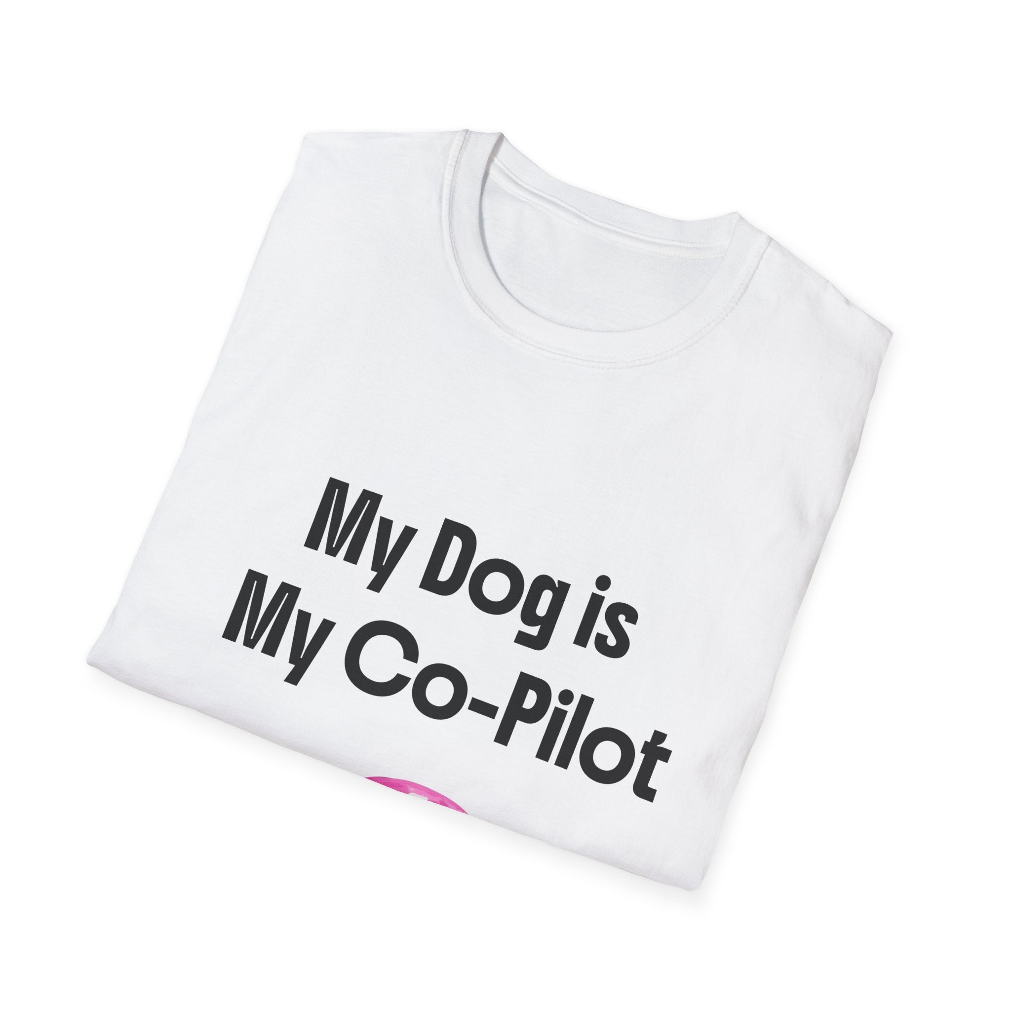 Dog Co-Pilot Unisex Softstyle T-Shirt