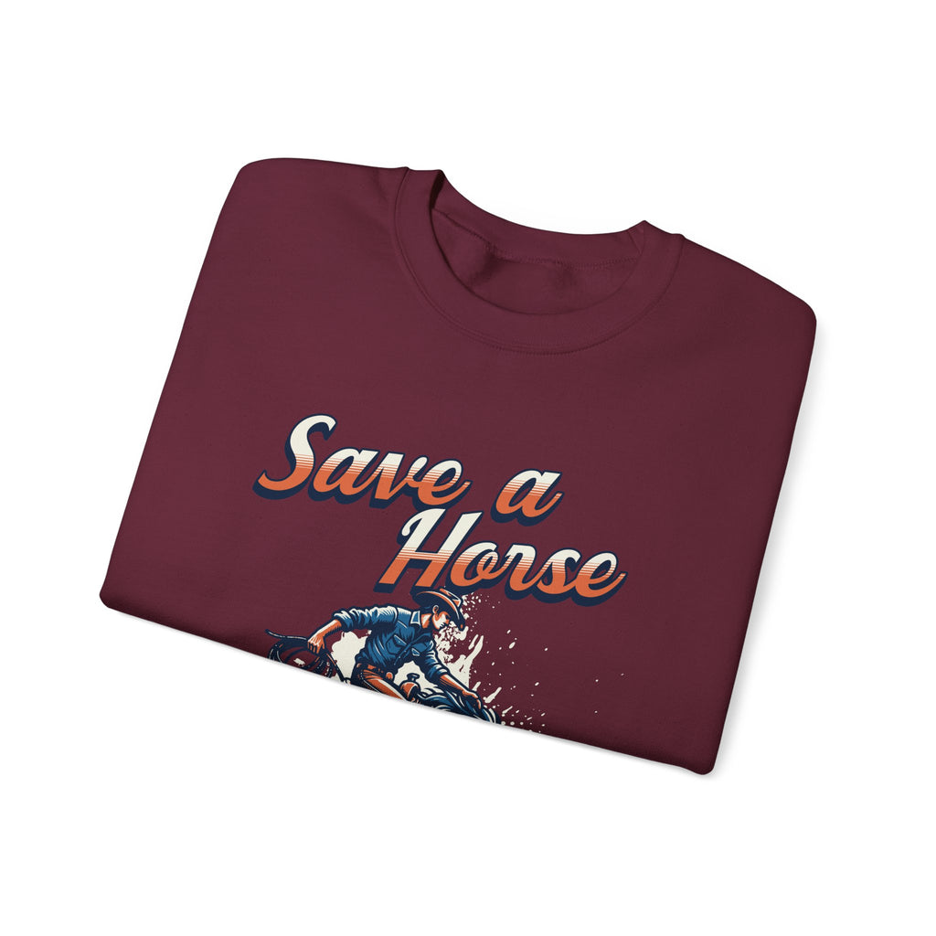 Save a Horse, Ride a Cowboy Unisex Heavy Blend™ Crewneck Sweatshirt