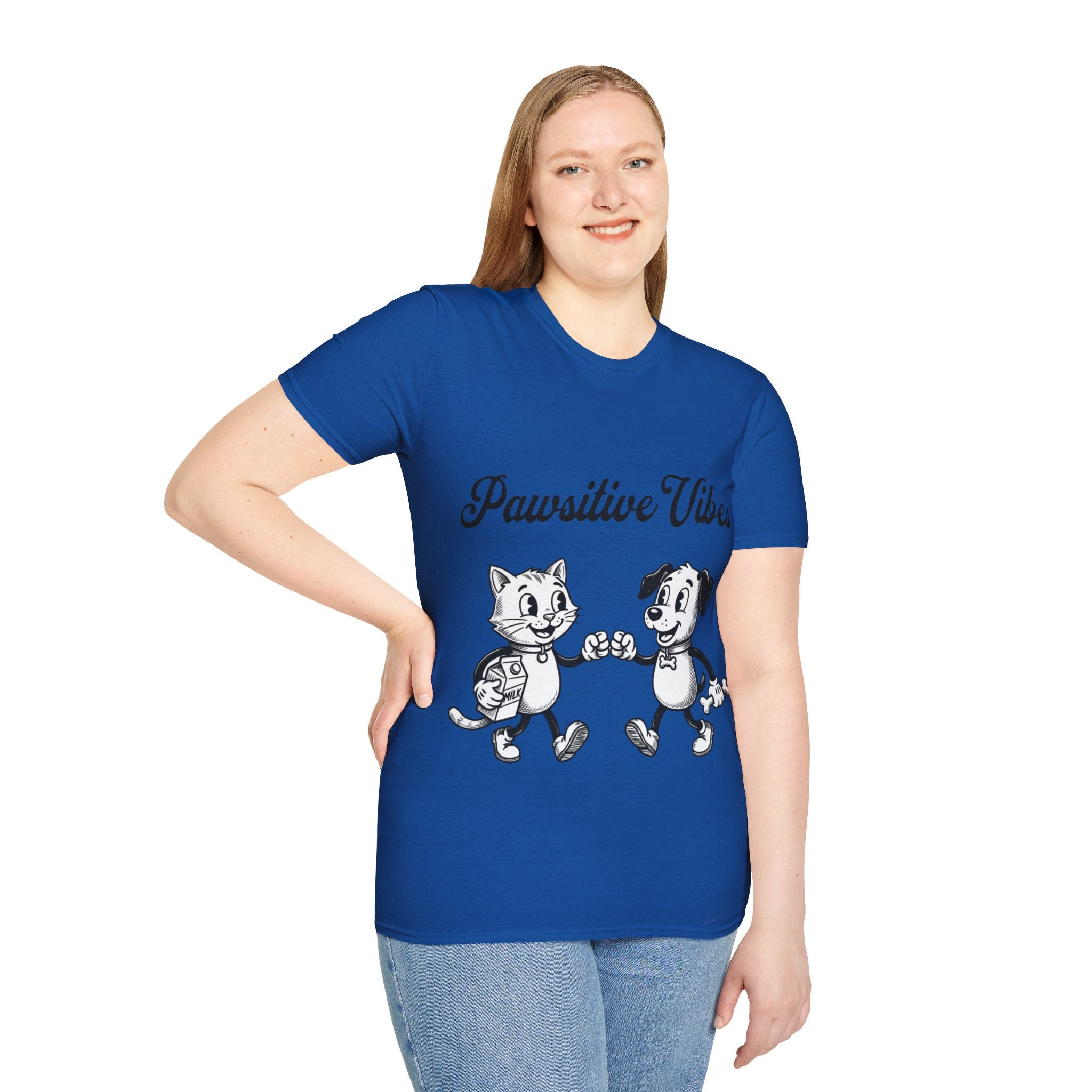 Pawsitive Vibes Unisex Softstyle T-Shirt