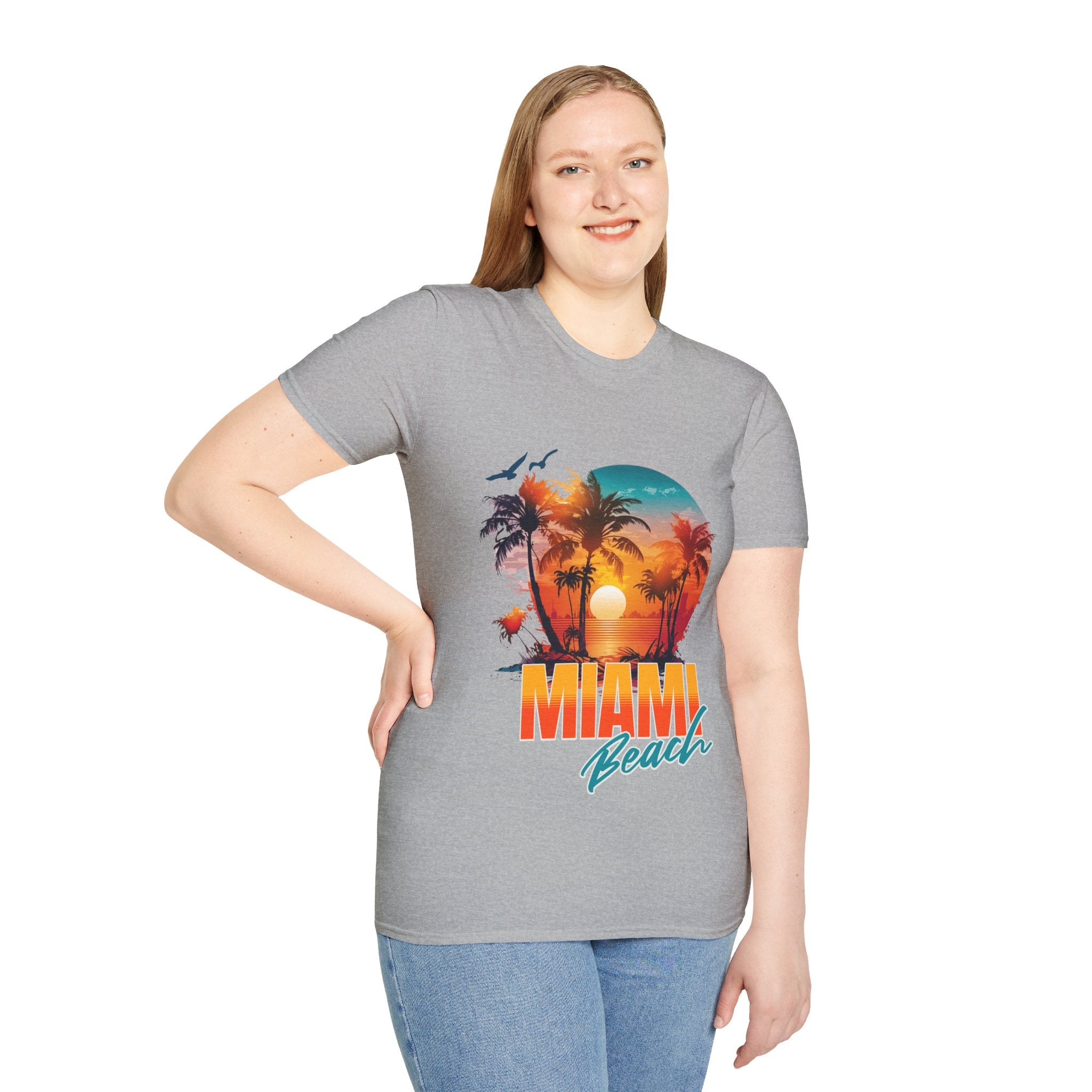 Miami Beach Unisex Softstyle T-Shirt
