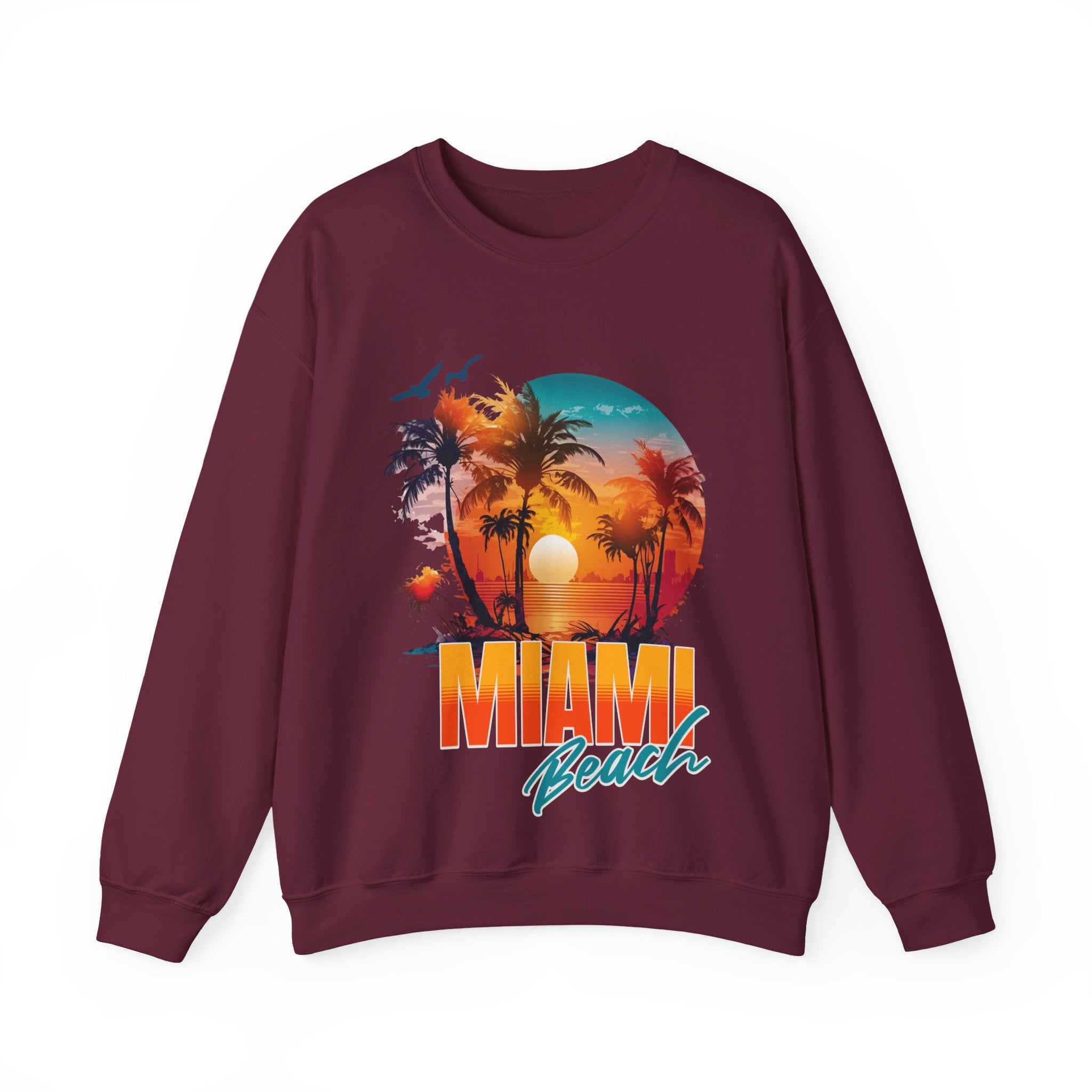 Miami Beach Unisex Heavy Blend™ Crewneck Sweatshirt
