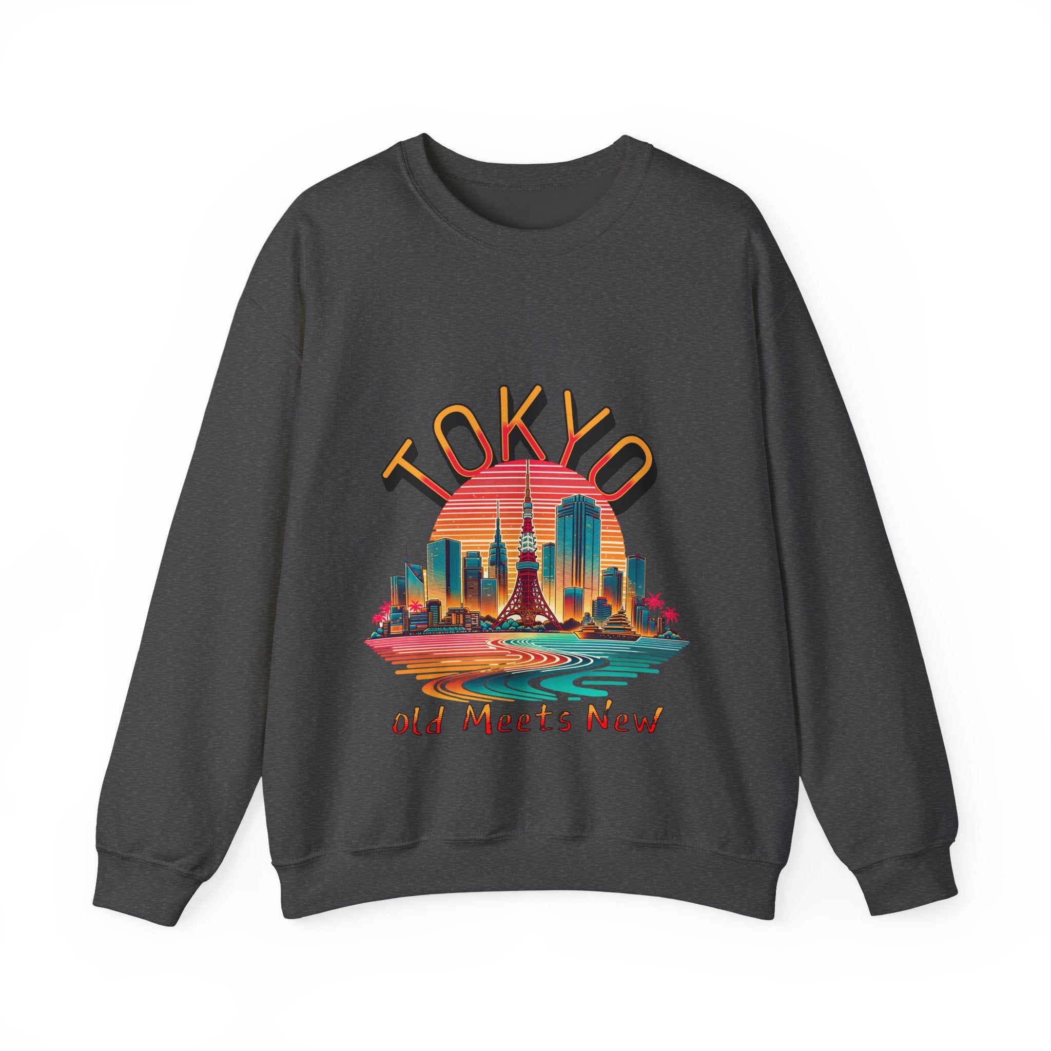 Toyko Old meets New Unisex Heavy Blend™ Crewneck Sweatshirt