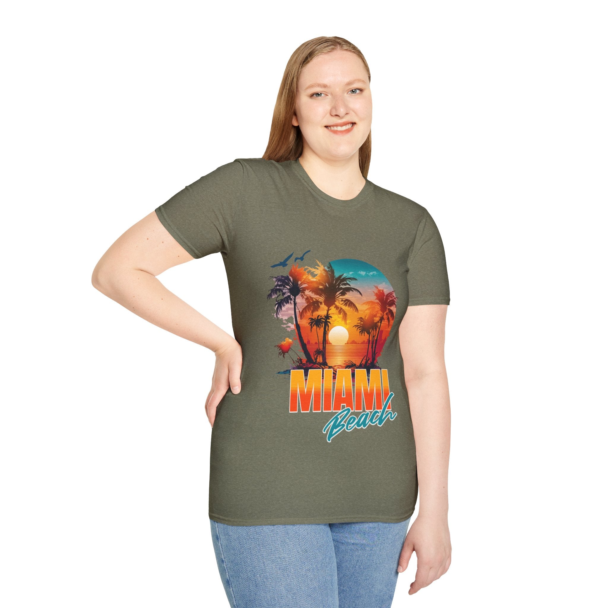 Miami Beach Unisex Softstyle T-Shirt