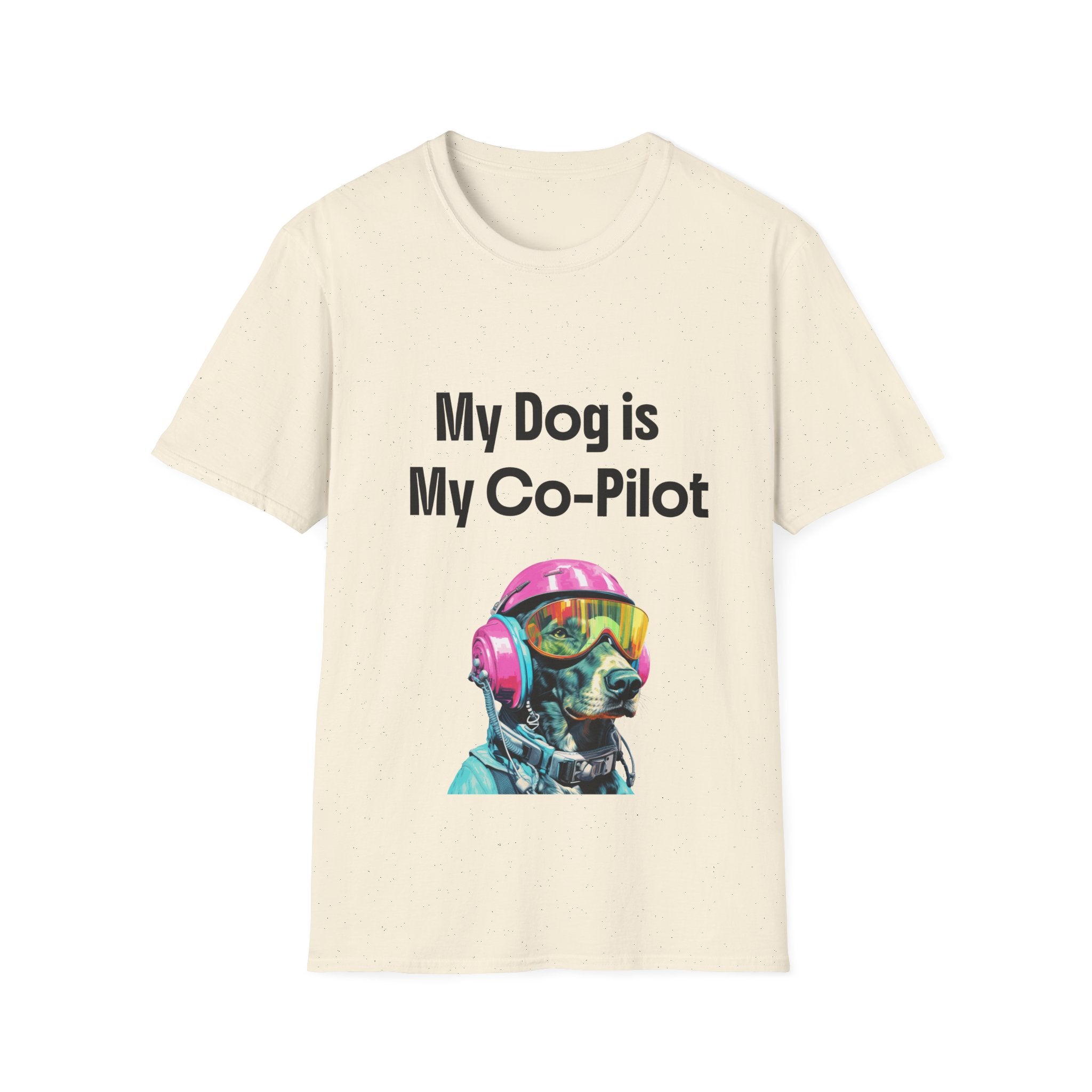 Dog Co-Pilot Unisex Softstyle T-Shirt